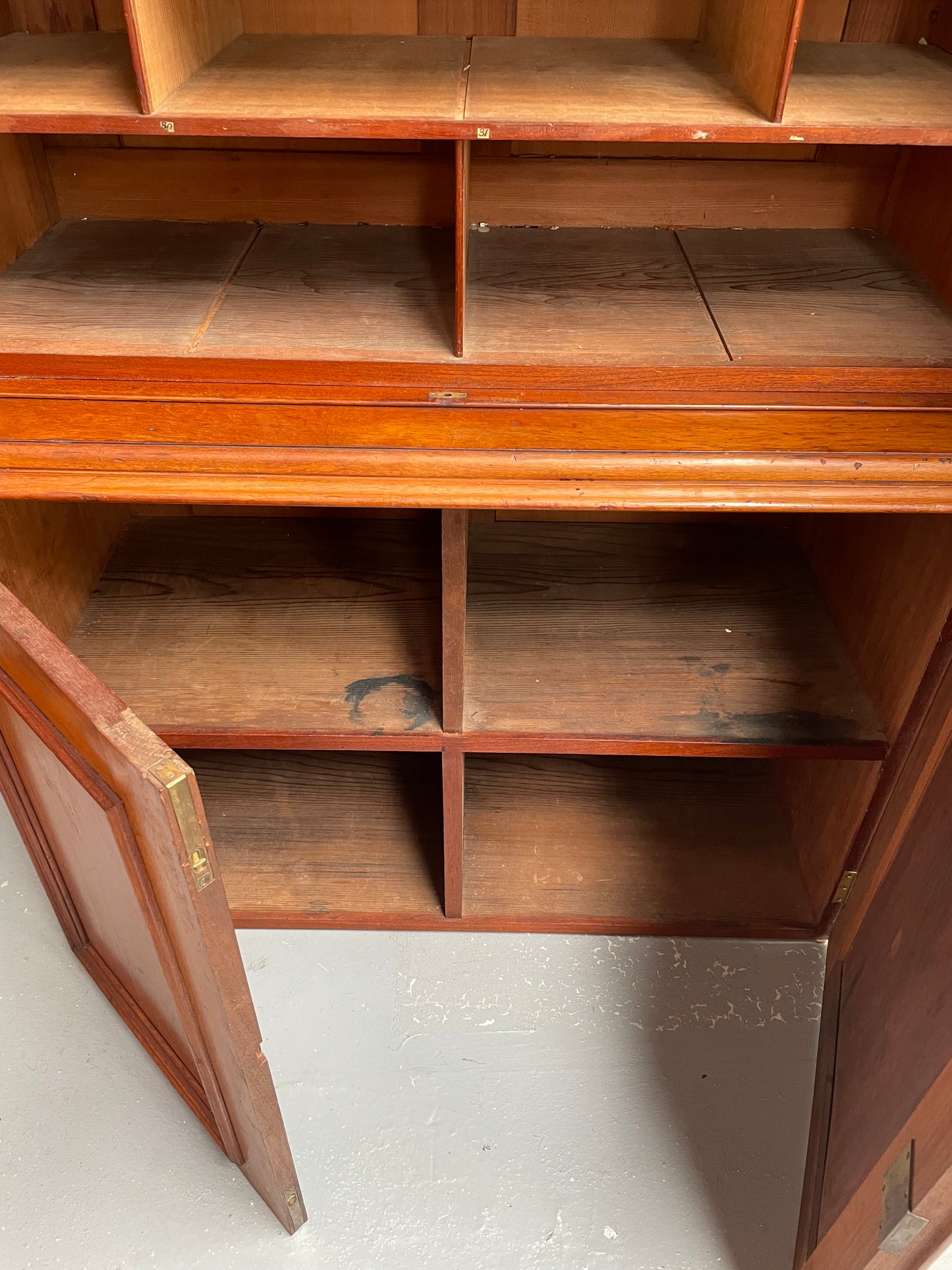 19th Century Cedar Post Office Storage Cabinet