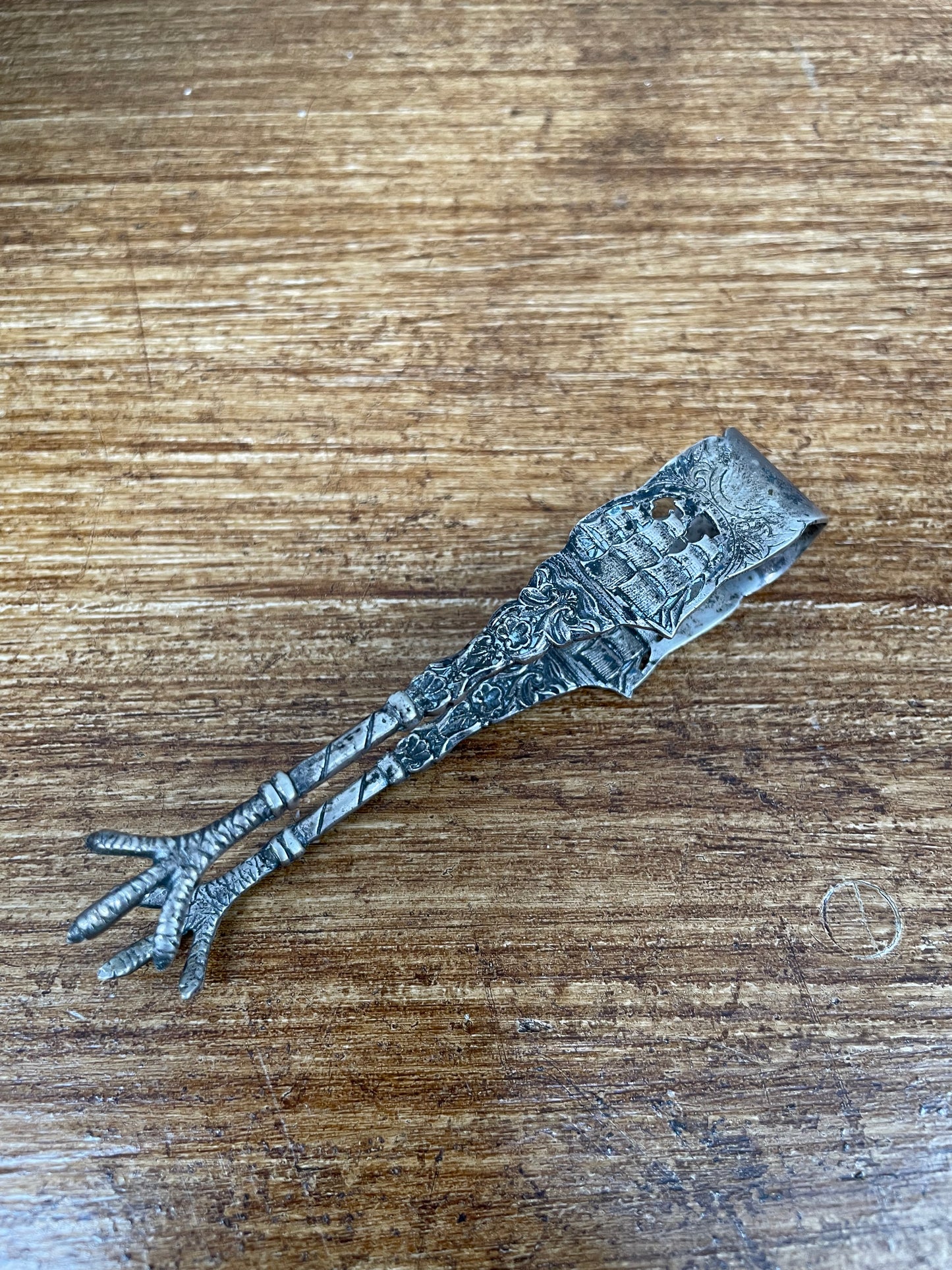 Vintage Ships Galleon Continental Silver (800) Sugar Tongs