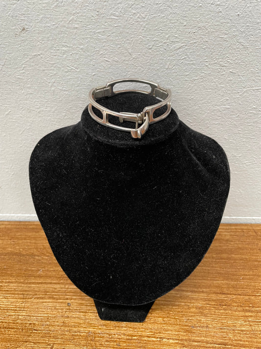 Heavy Mid Century Modern Sterling Silver Bracelet