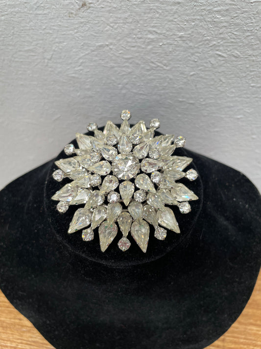 Vintage Art Deco Style Rhinestone Brooch