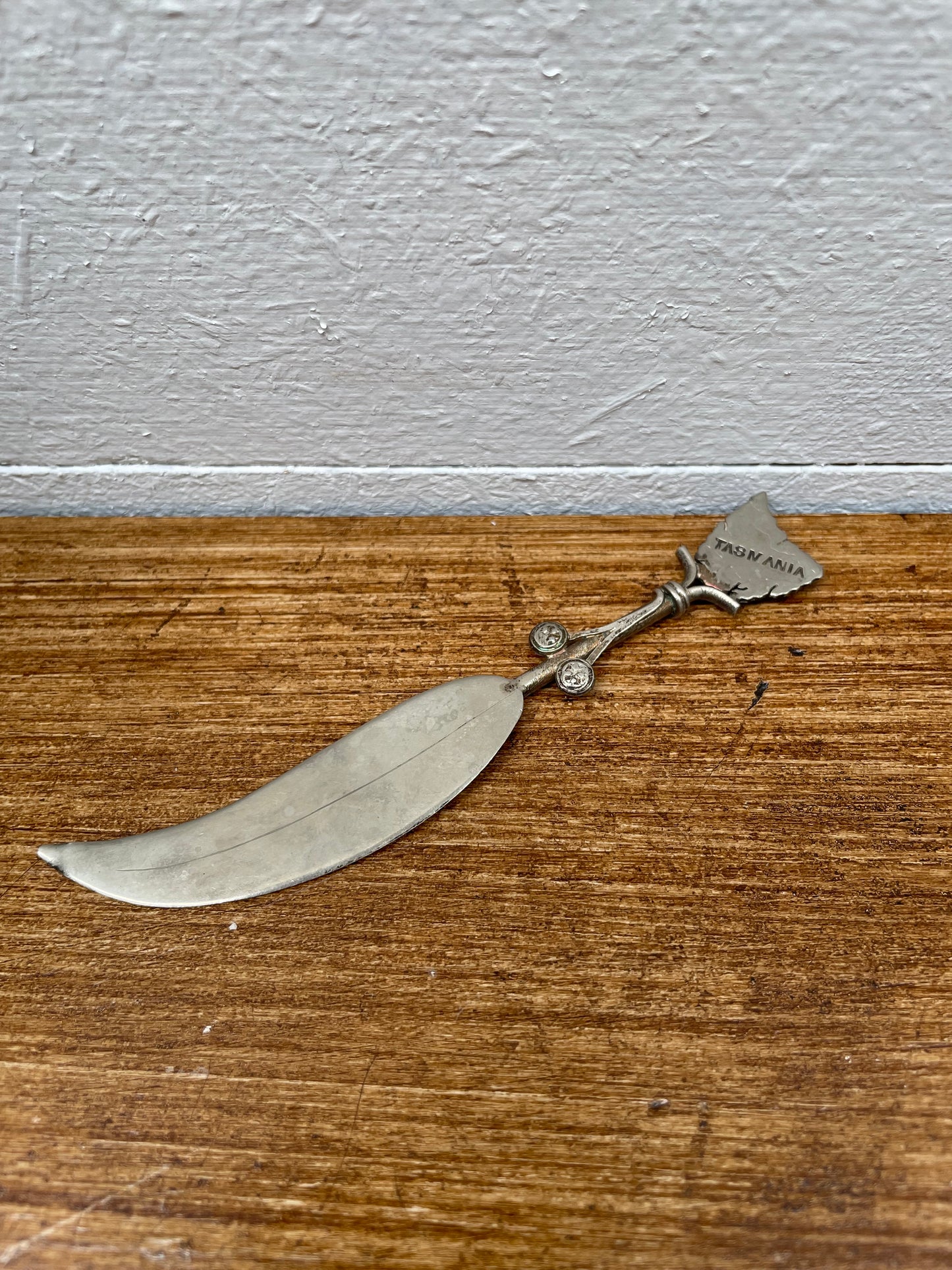 Antique Tasmania Silver Plated Pate Knife