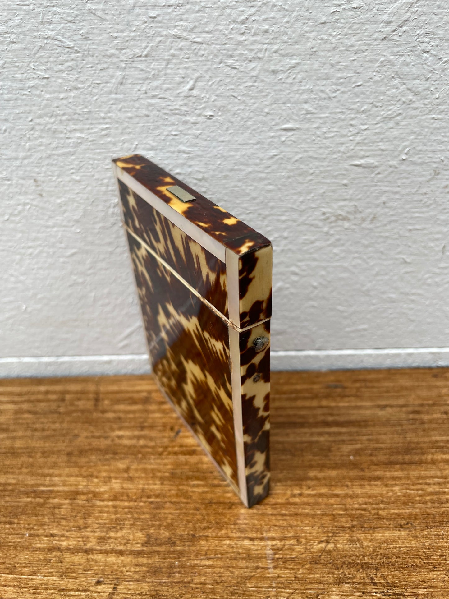 Antique Tortoiseshell & Mother Of Pearl Card Case