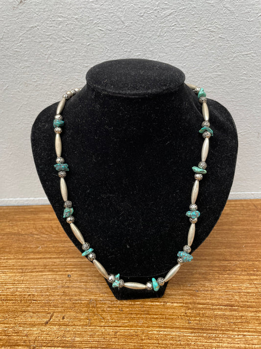 Vintage Silver & Turquoise Necklace