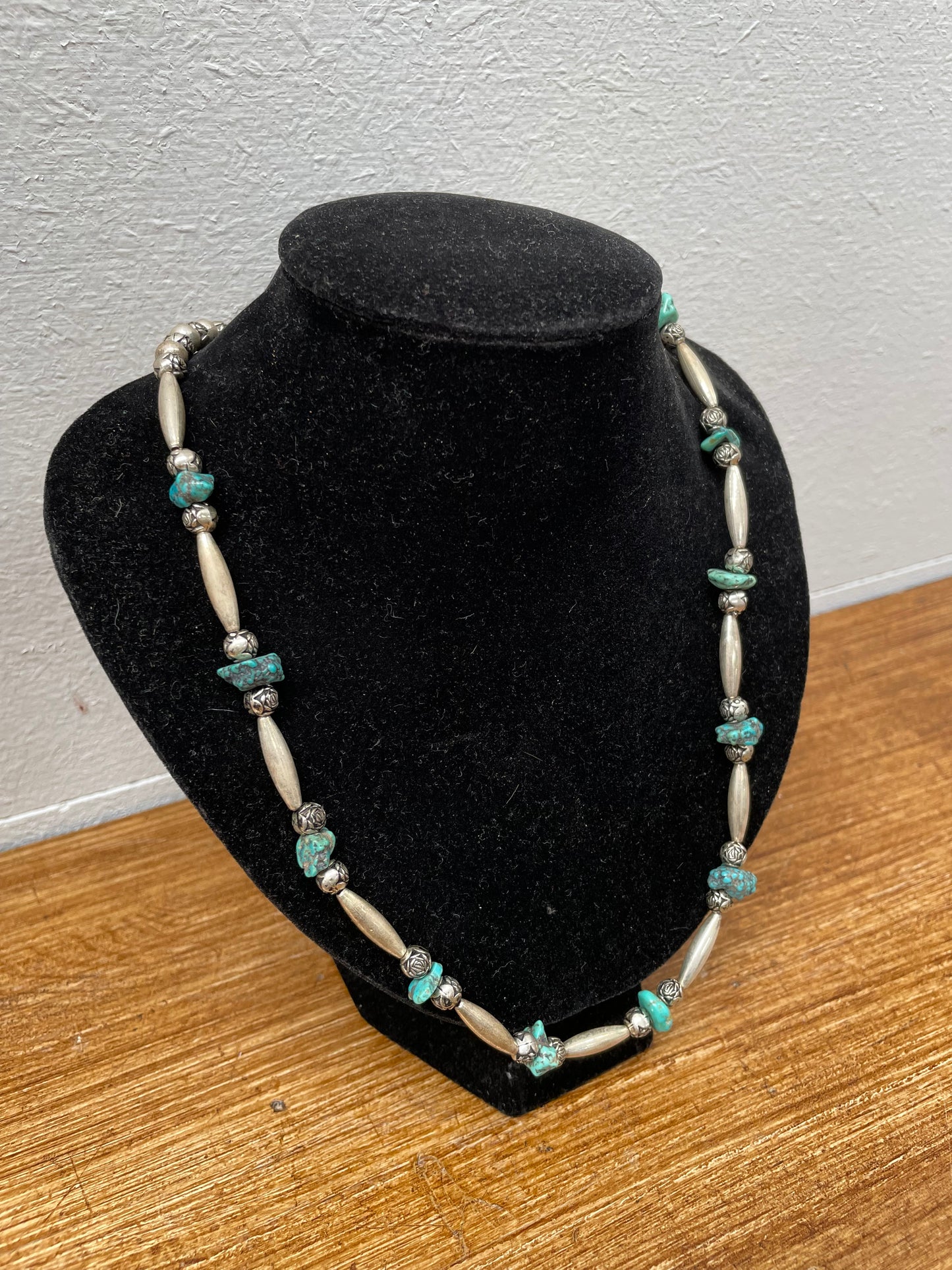 Vintage Silver & Turquoise Necklace