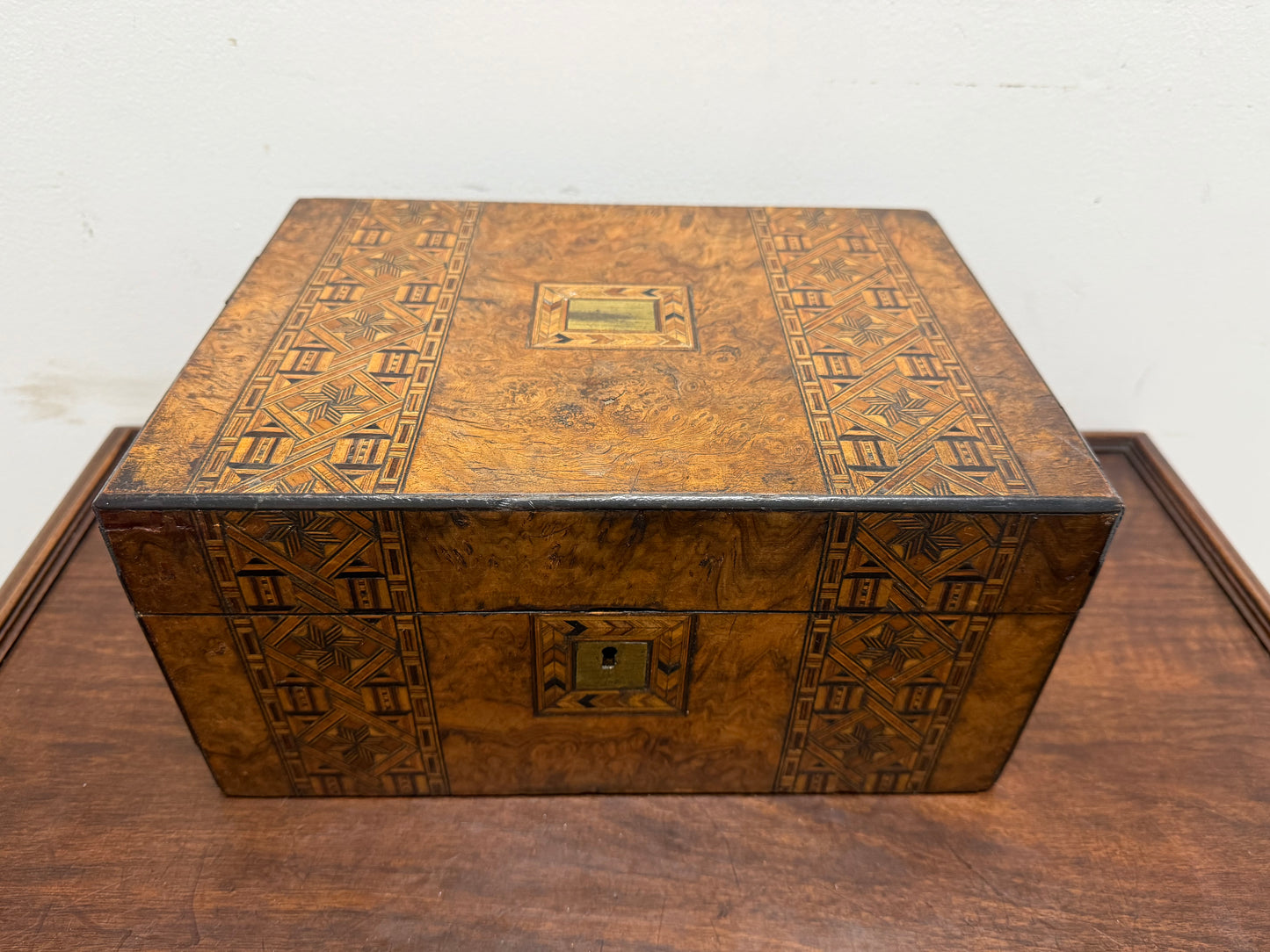 Antique 19th Century Turnbridge Work Box