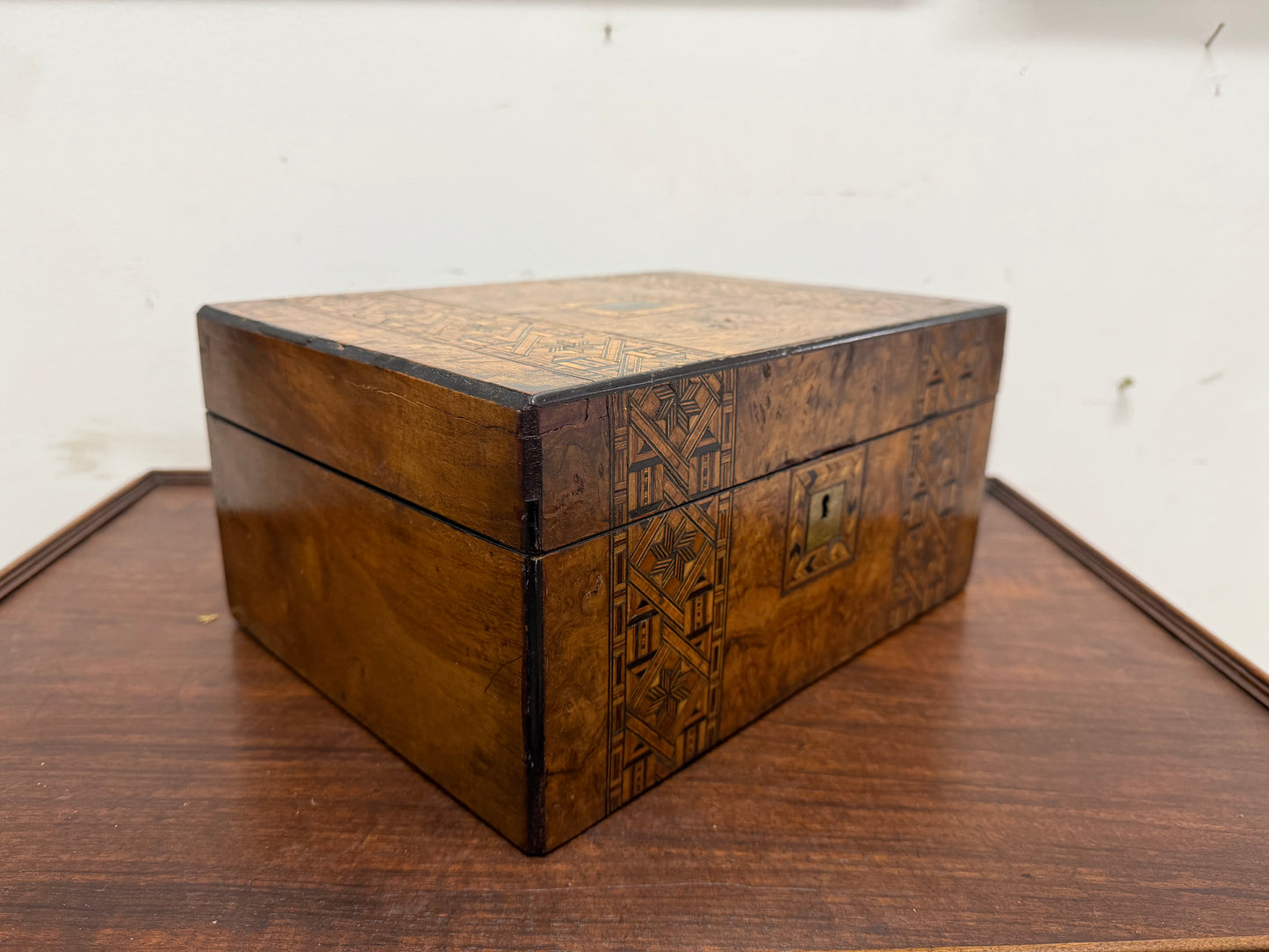Antique 19th Century Turnbridge Work Box