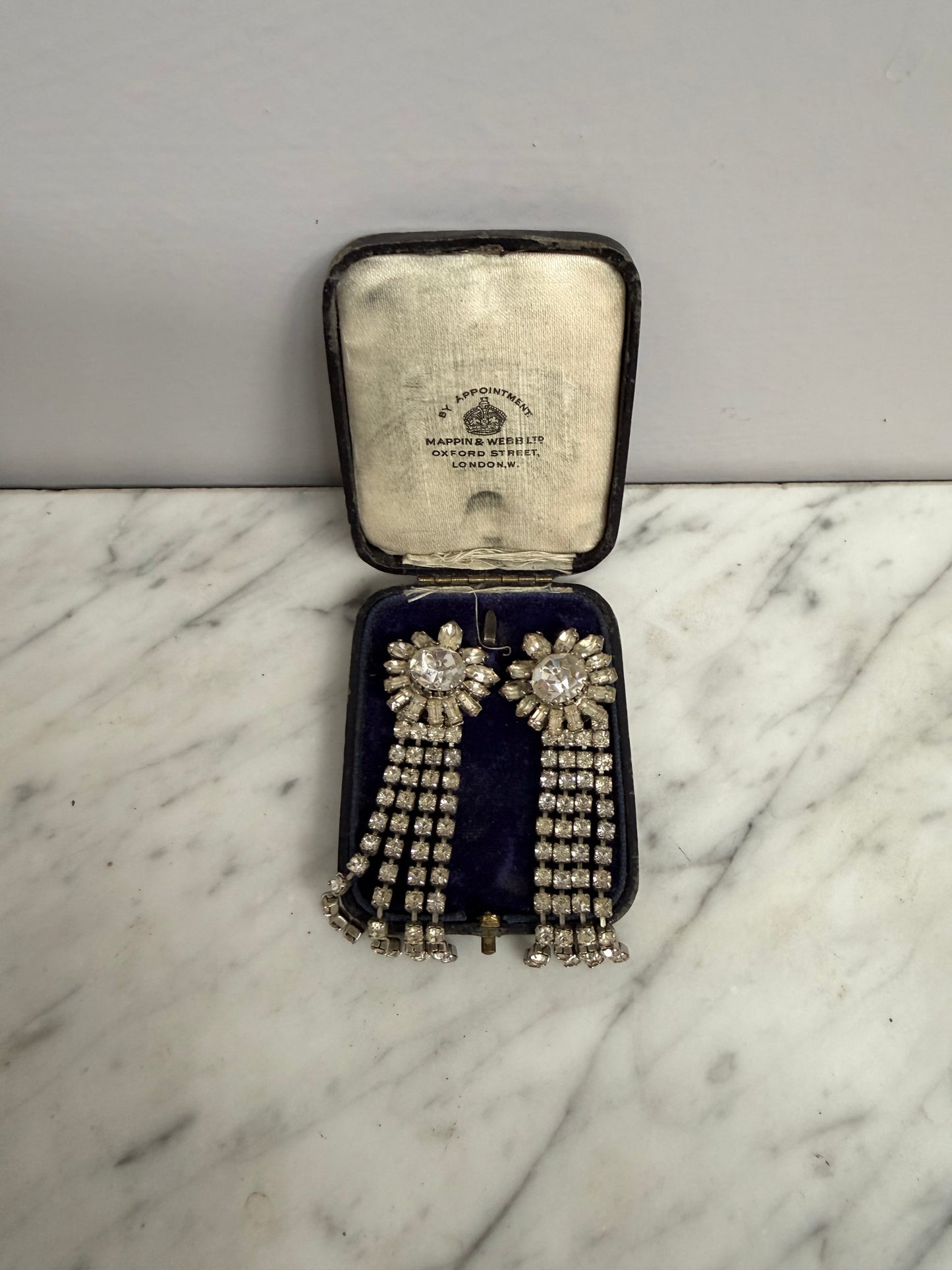 Pair Of Vintage Rhinestone Earring