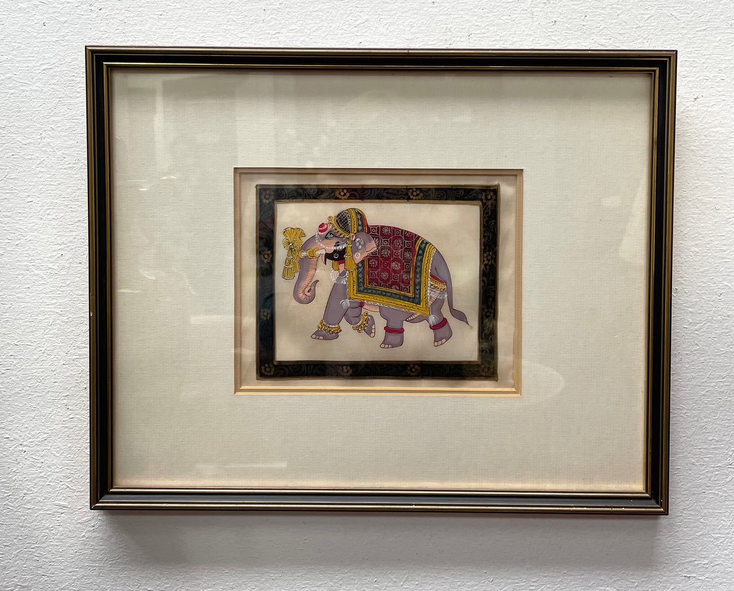 Beautiful Silk Framed Elephant