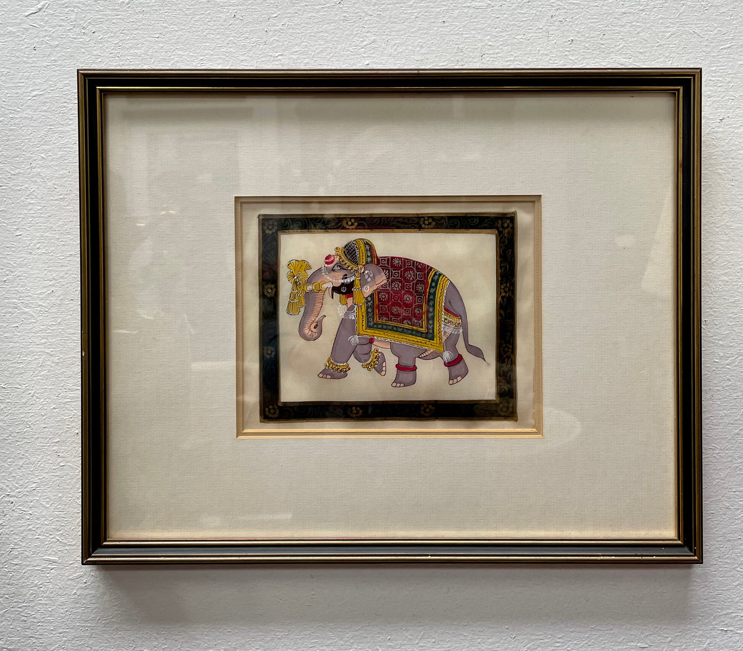 Beautiful Silk Framed Elephant
