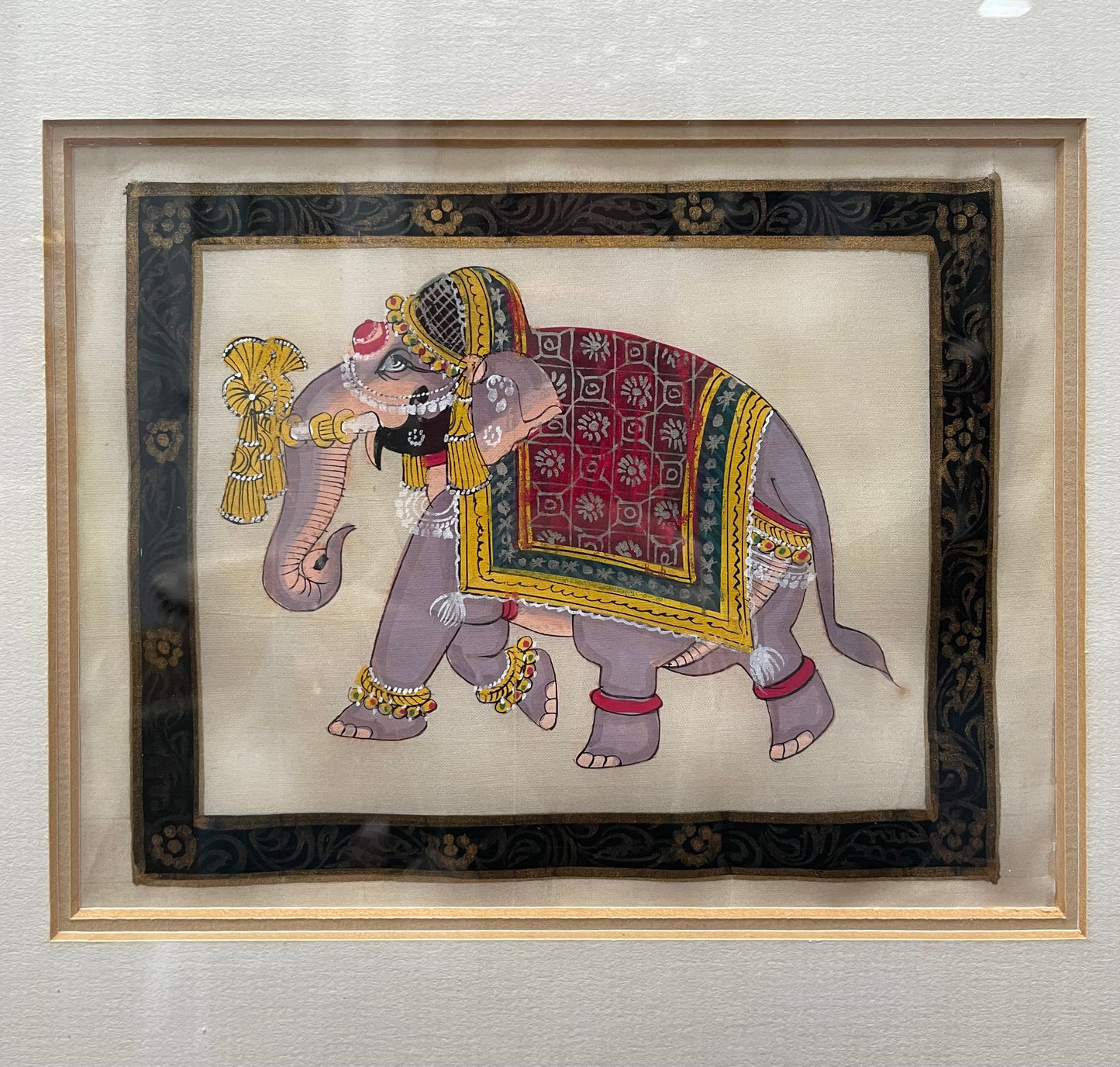 Beautiful Silk Framed Elephant