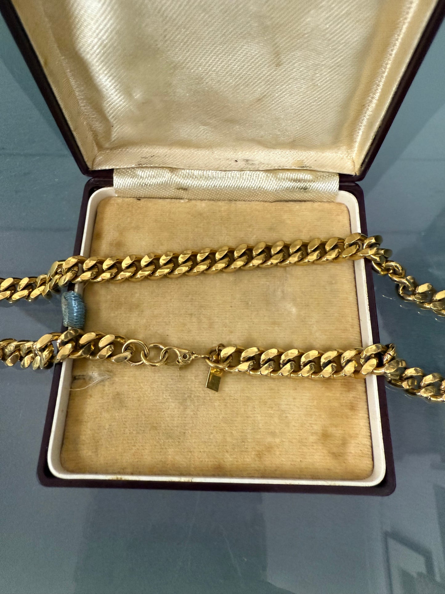 Vintage "Monet" Heavy Gold Plated Curb Link Neck Chain