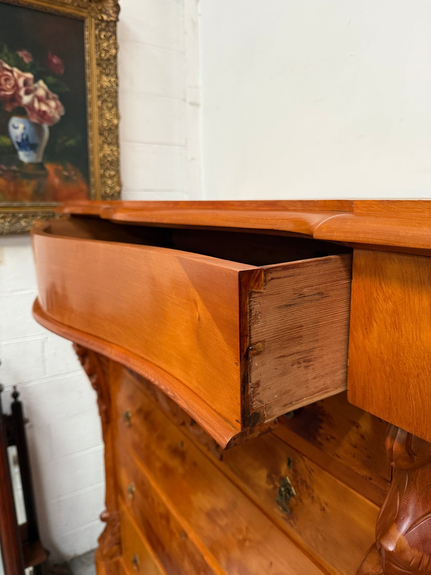 Antique Victorian Huon Pine Bedroom Suite Includes Dressing Table, Wardrobe & Chest of Drawers