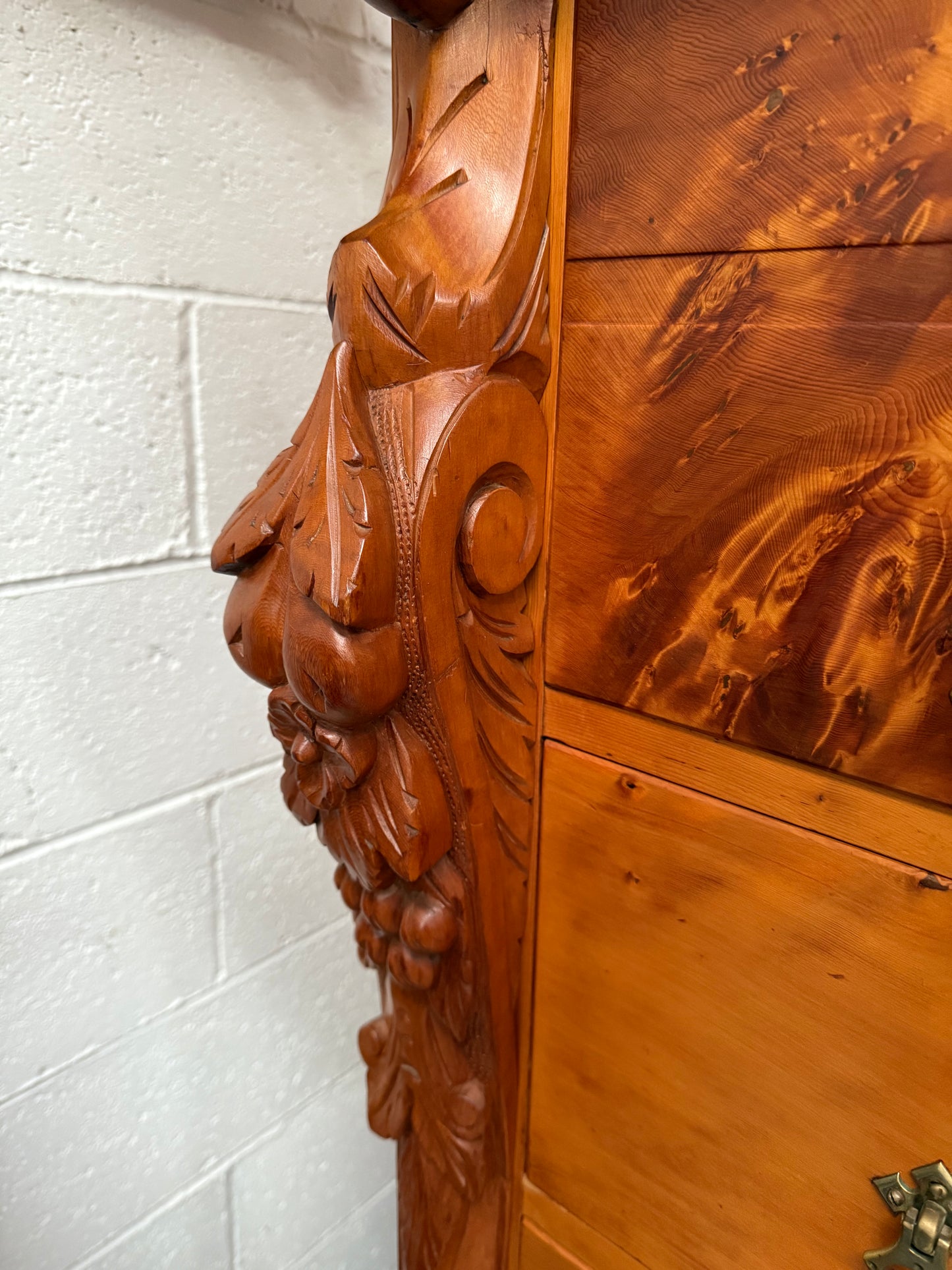 Antique Victorian Huon Pine Bedroom Suite Includes Dressing Table, Wardrobe & Chest of Drawers