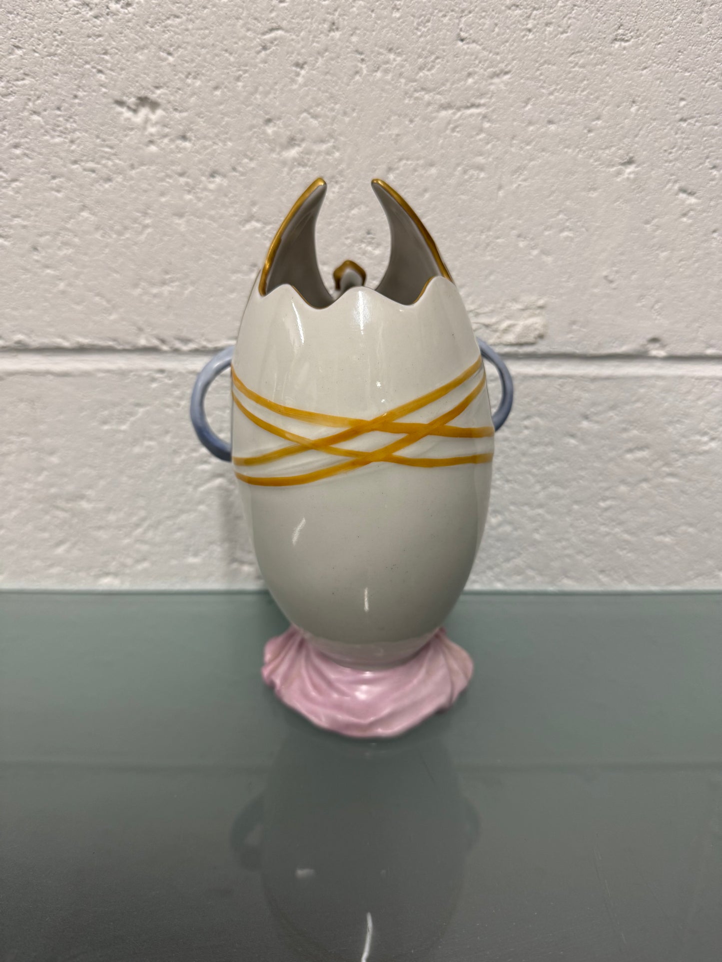 Art Nouveau Dresden PMP Style Vase Handpainted
