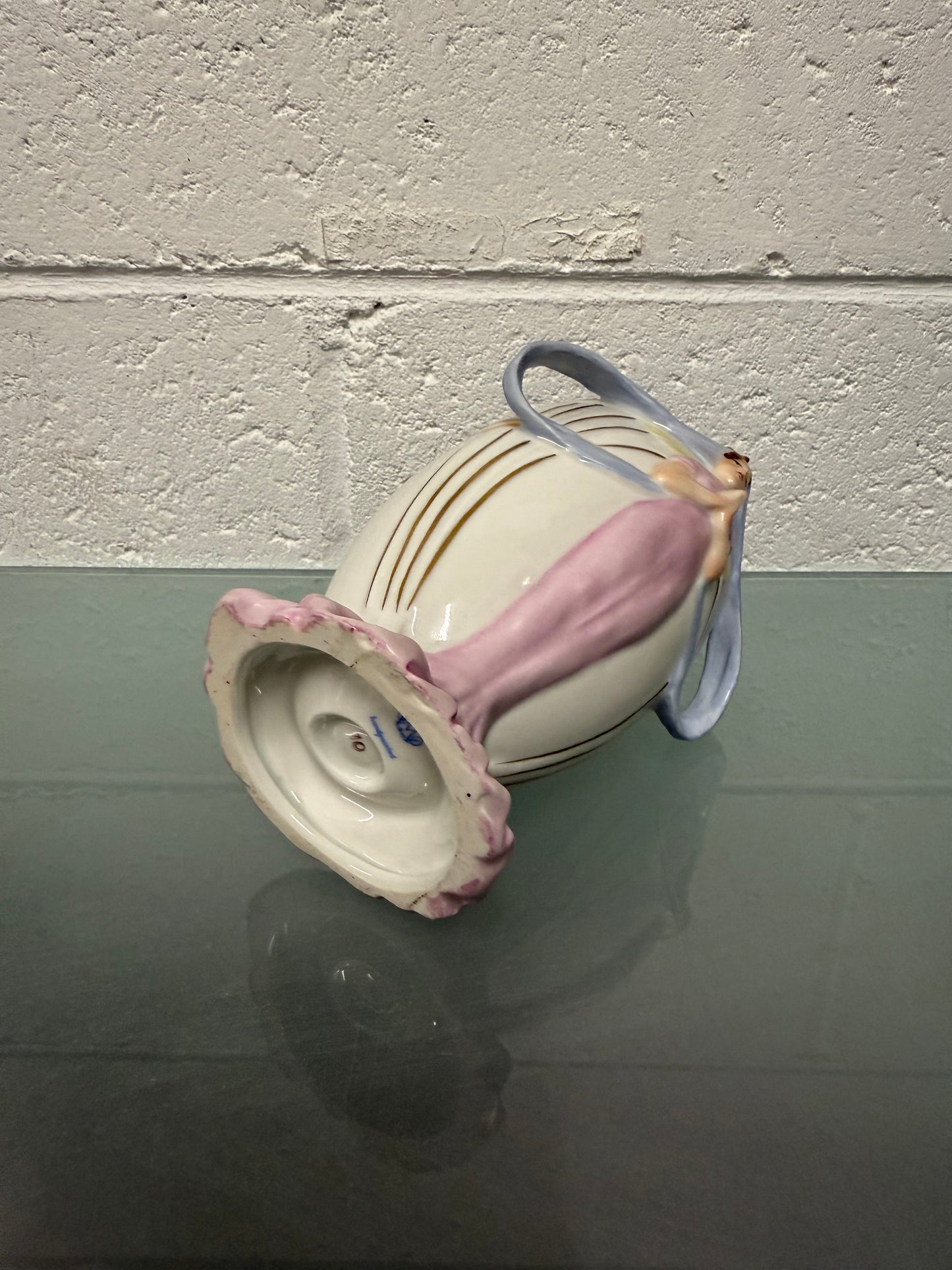 Art Nouveau Dresden PMP Style Vase Handpainted