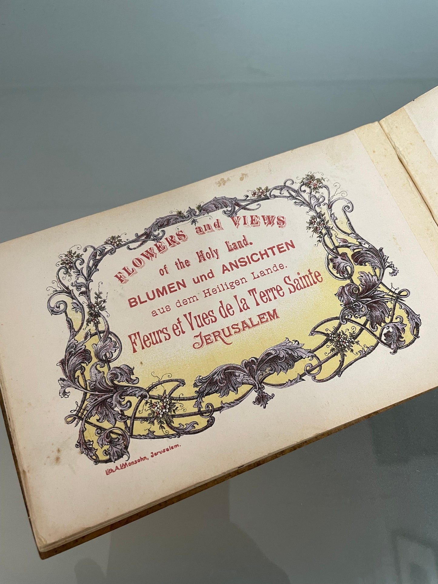 Antique Souvenir Book Of Jerusalem