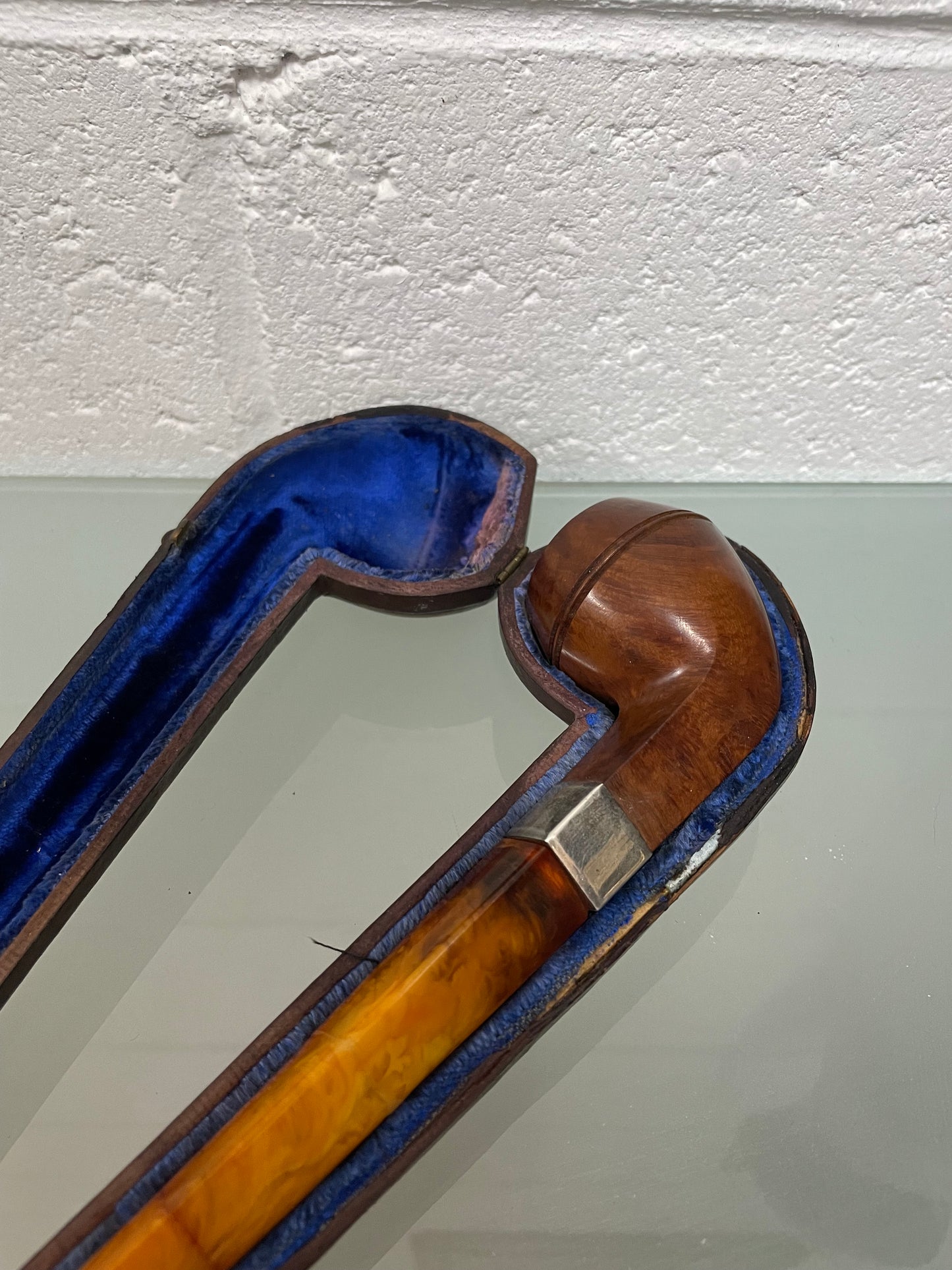 Rare Large Smokers Pipe In Original Case