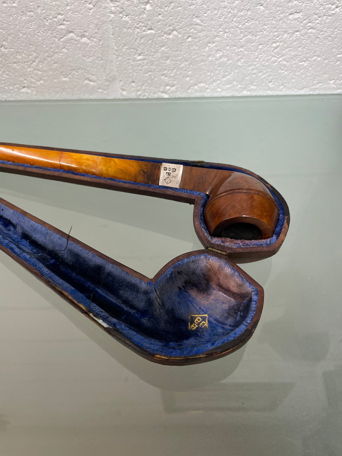 Rare Large Smokers Pipe In Original Case