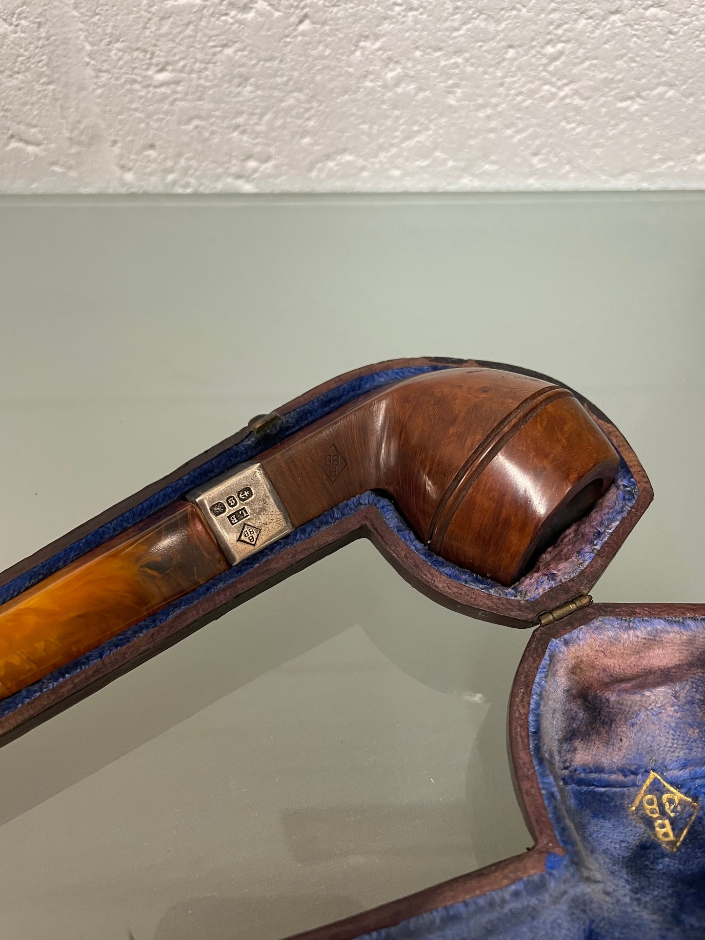 Rare Large Smokers Pipe In Original Case