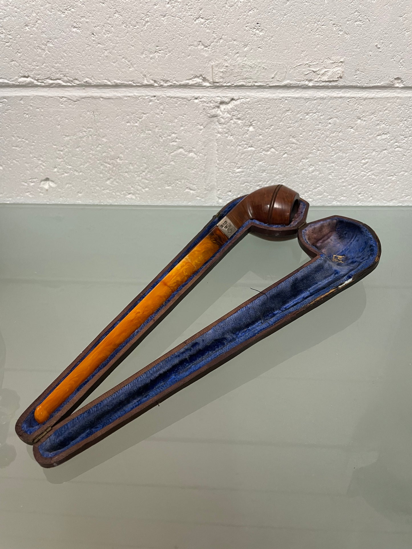 Rare Large Smokers Pipe In Original Case