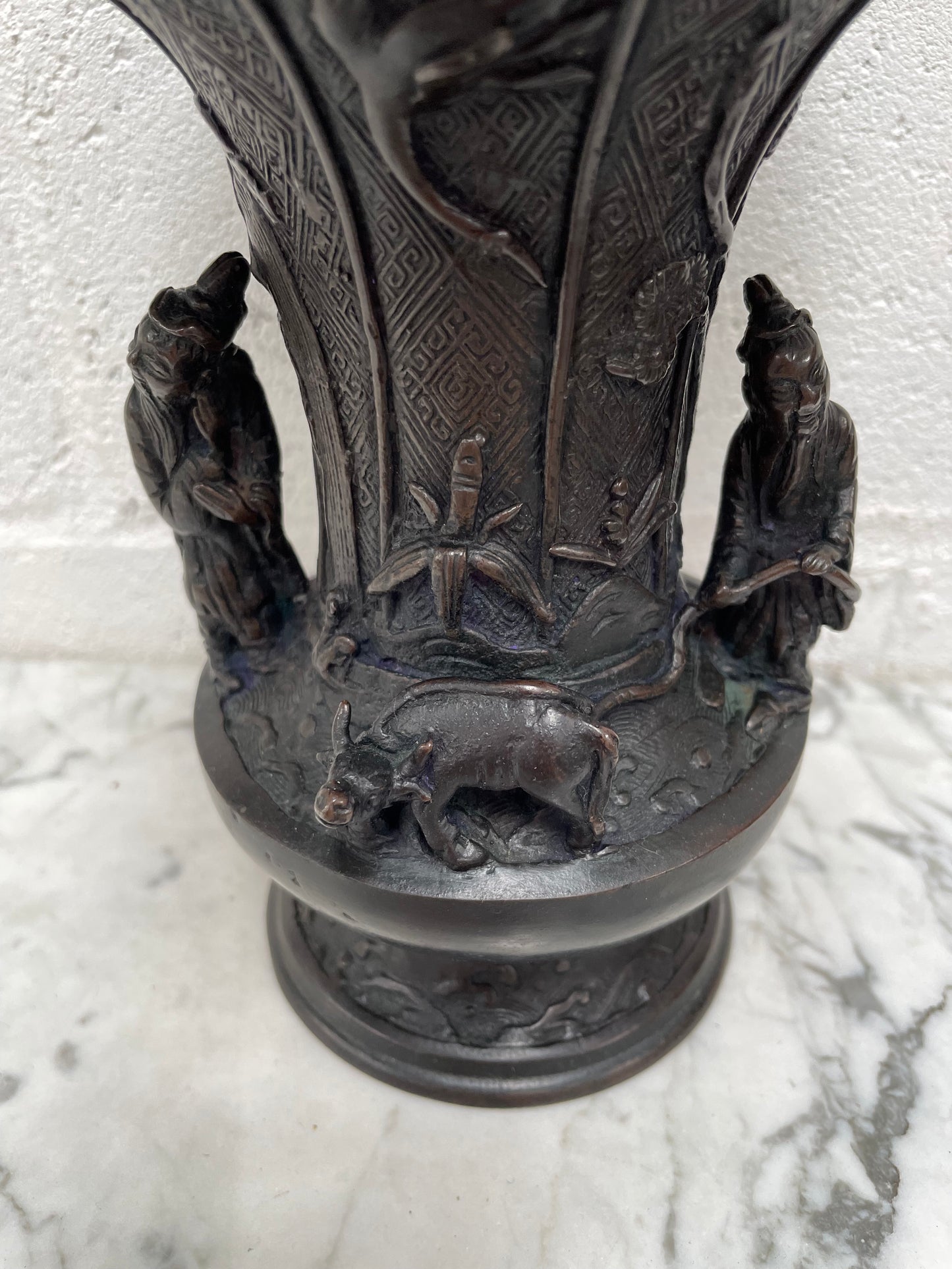 Antique Bronze Gu Form Vase
