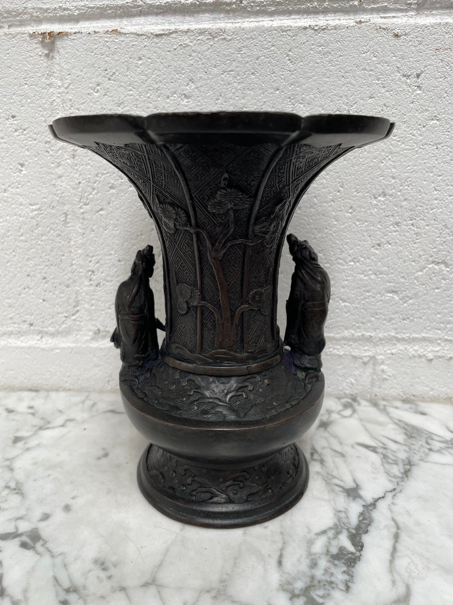 Antique Bronze Gu Form Vase