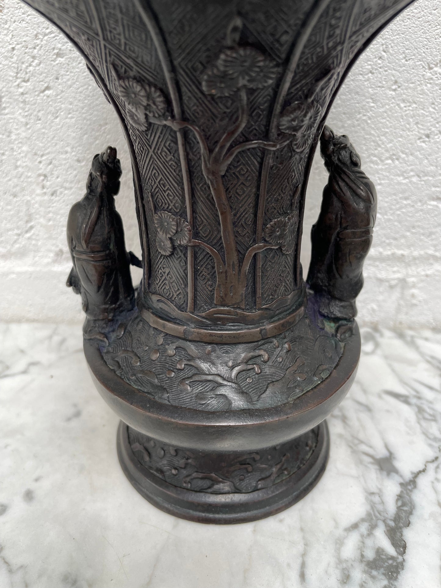 Antique Bronze Gu Form Vase