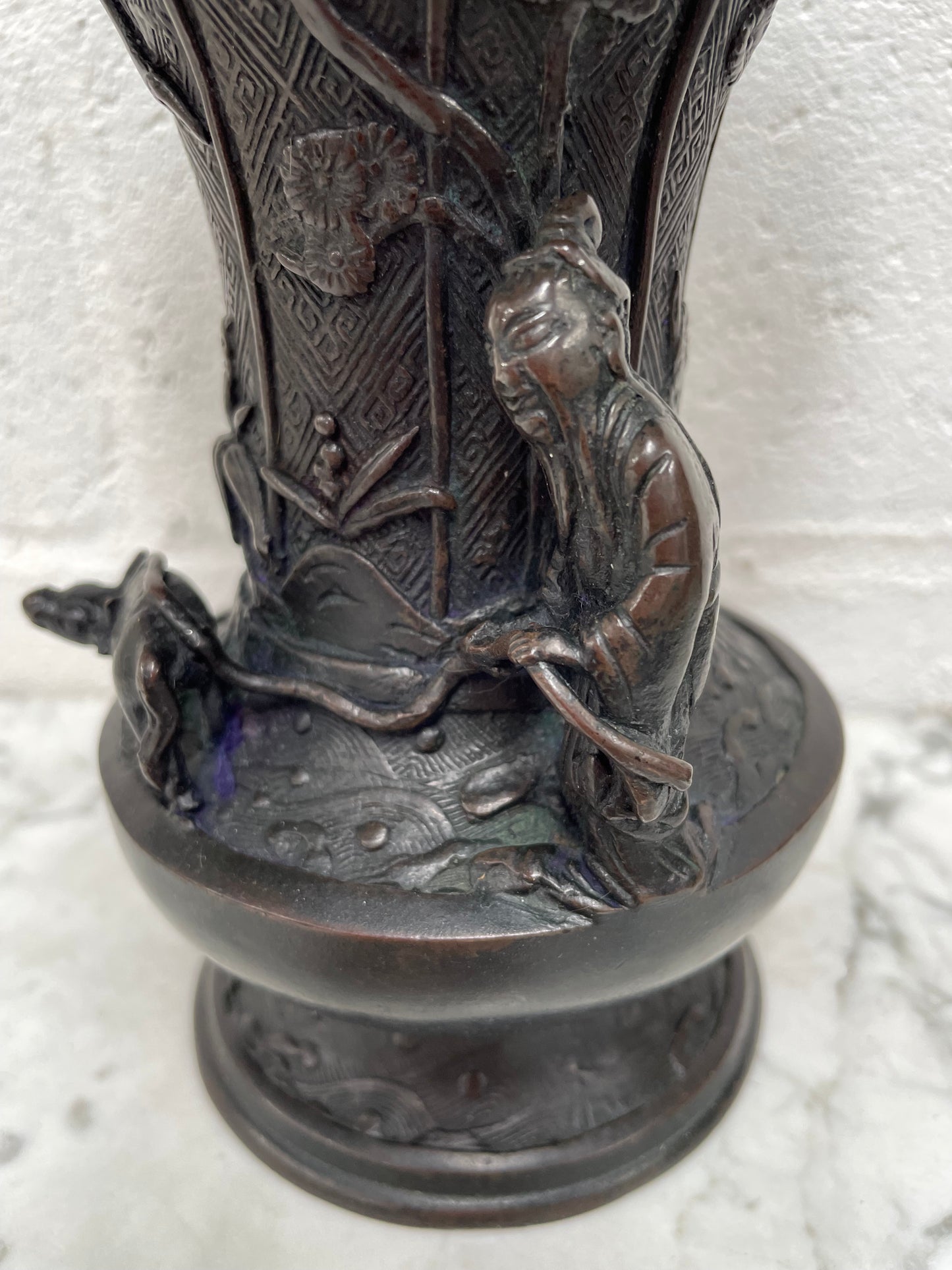 Antique Bronze Gu Form Vase