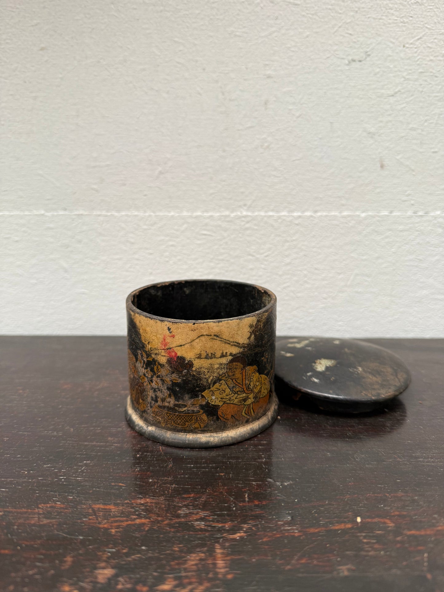 Antique Papier Mache Trinket Box