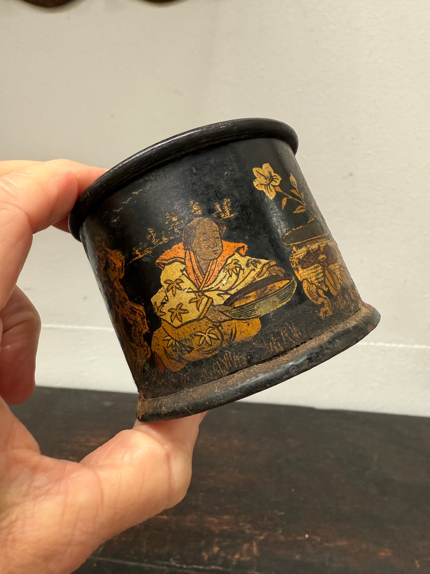 Antique Papier Mache Trinket Box