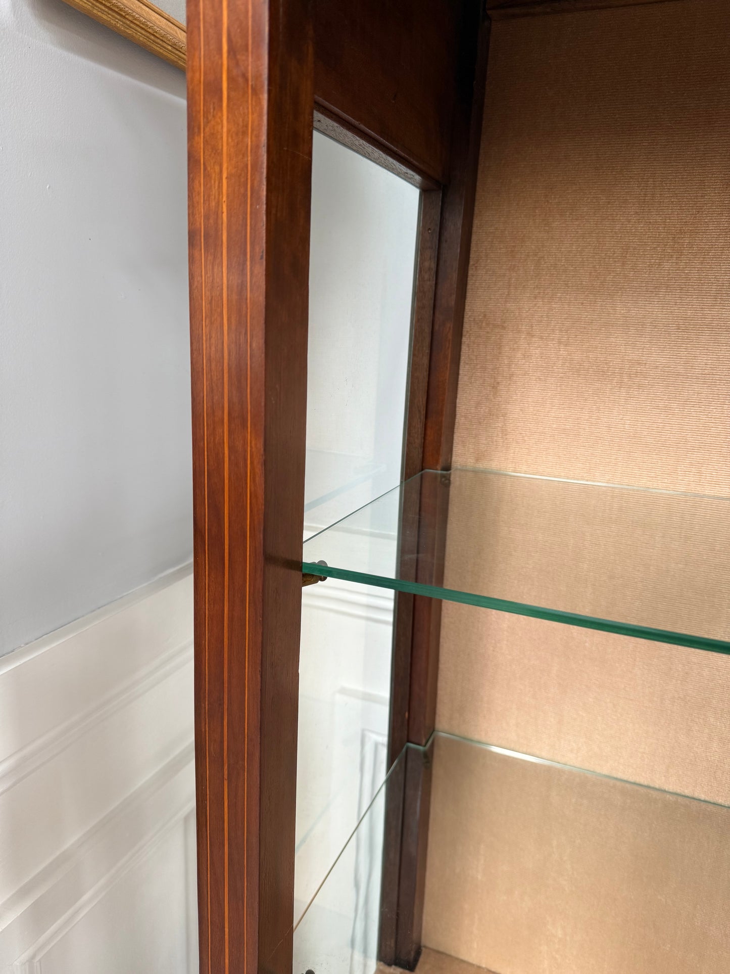 Very Attractive French Louis XVI Style Parquetry Inlay Vitrine