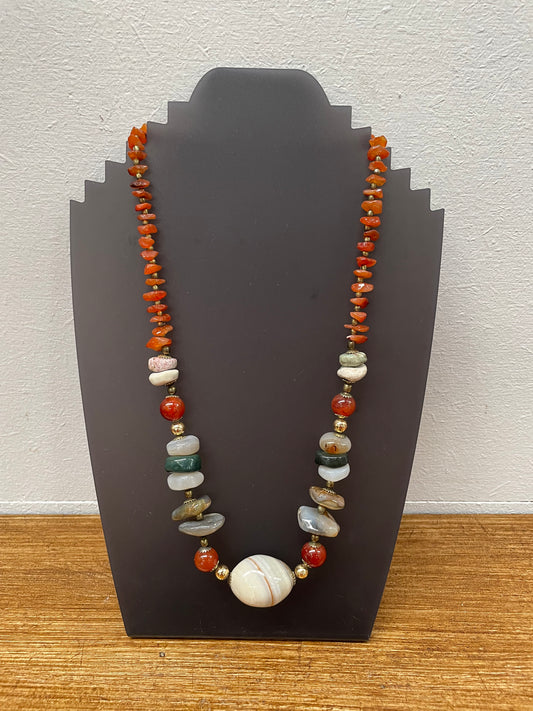 Vintage Agate & Gemstone Necklace