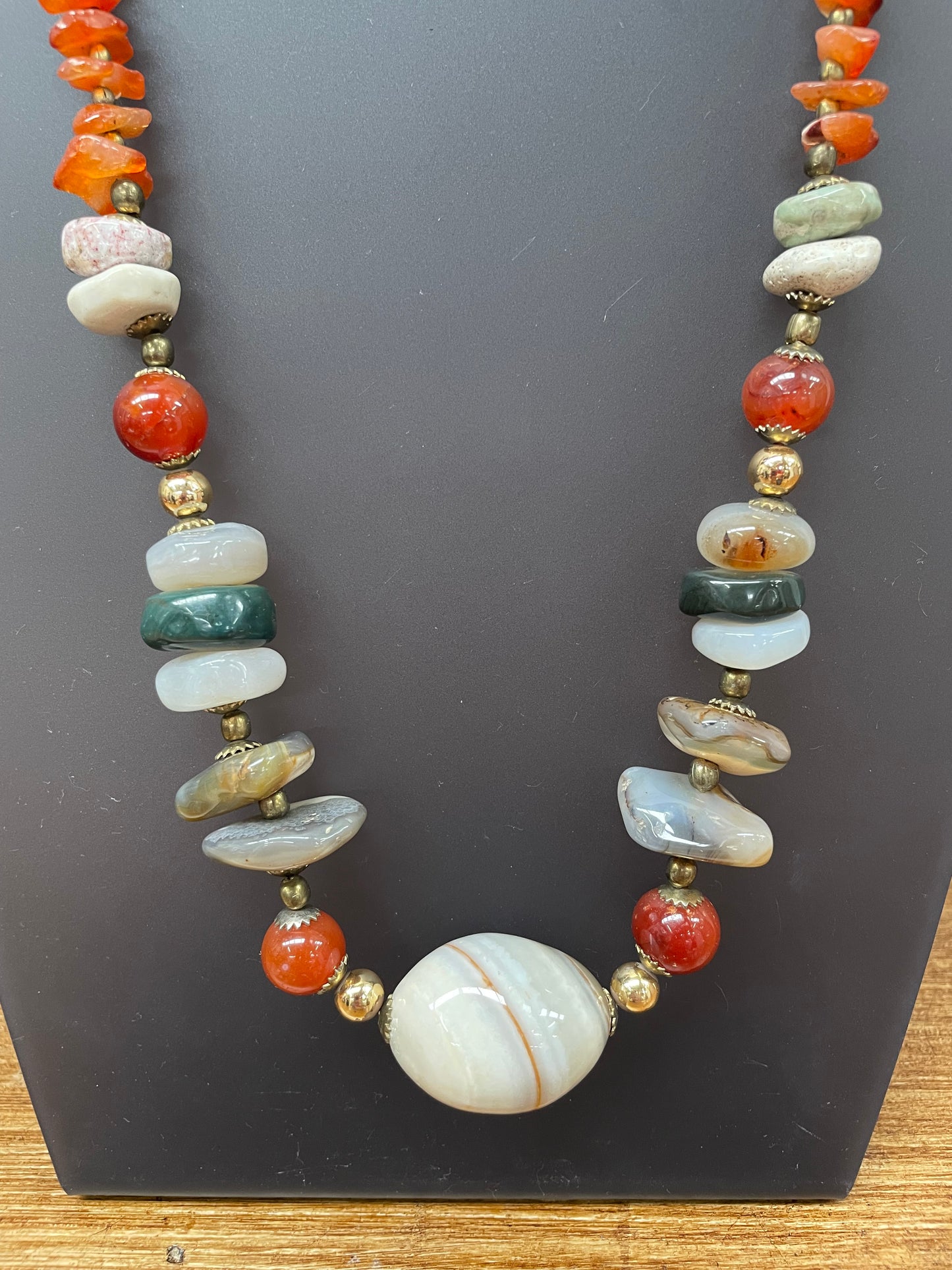 Vintage Agate & Gemstone Necklace