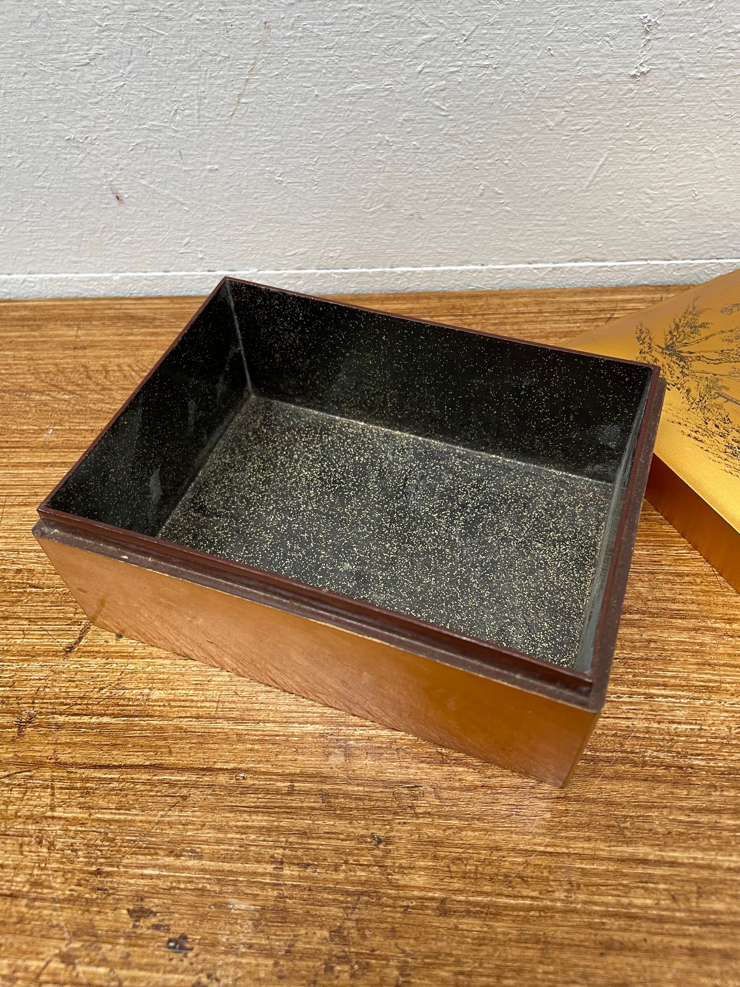 Antique Gilt Lacquer Trinket Box