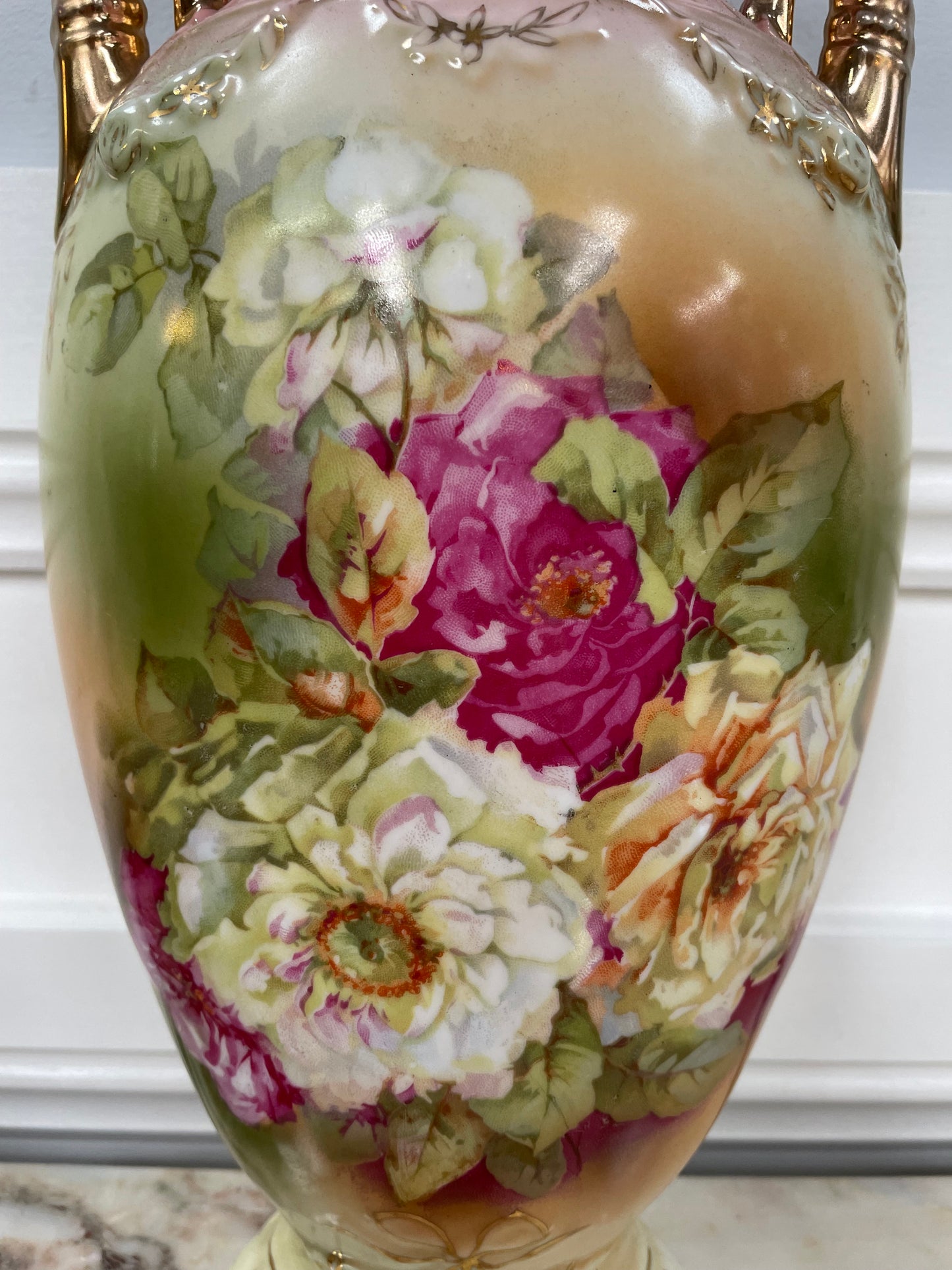 Pair of Pretty Edwardian Mantle Vases