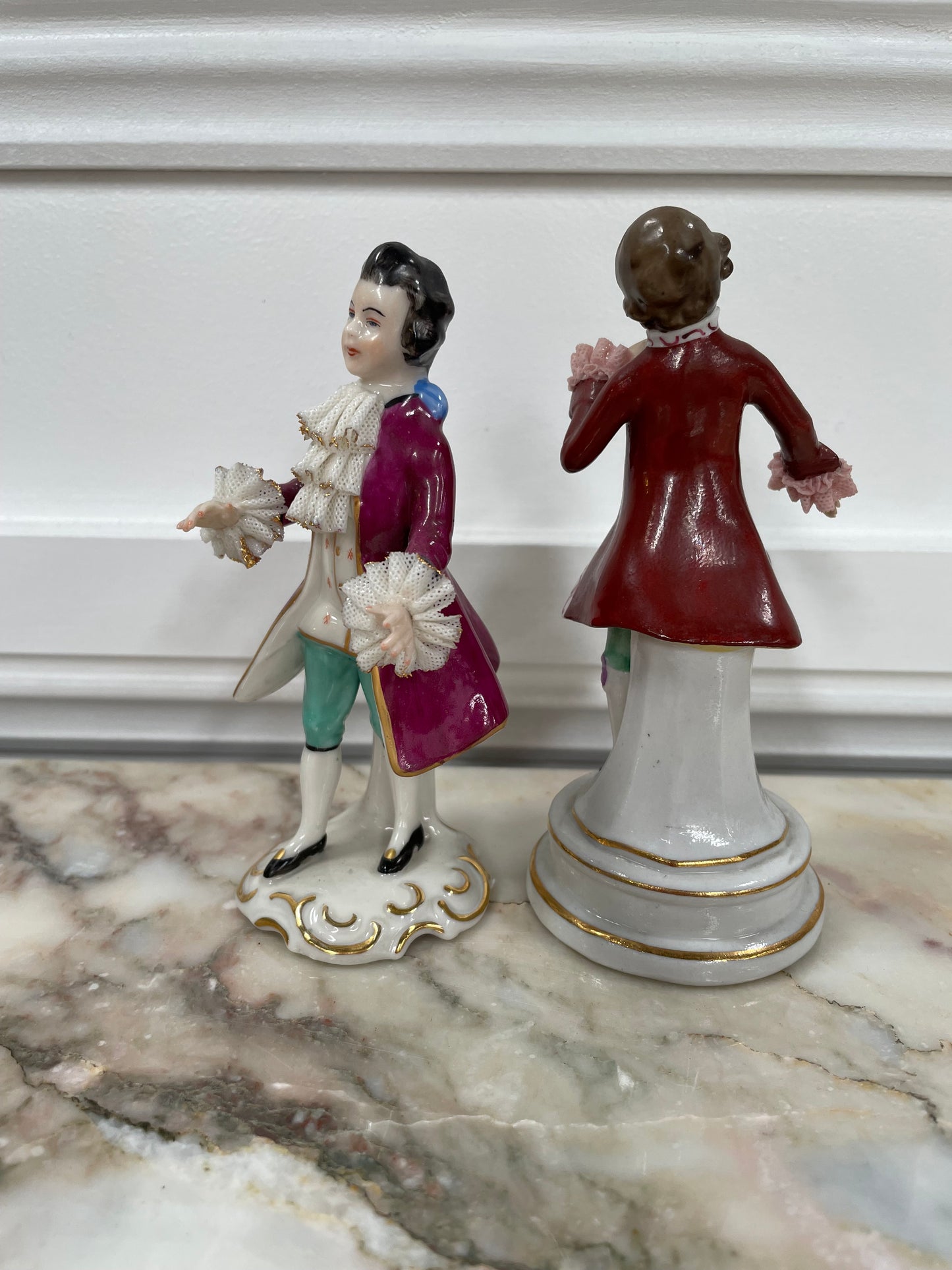 Pair of Male Dresden Figurines