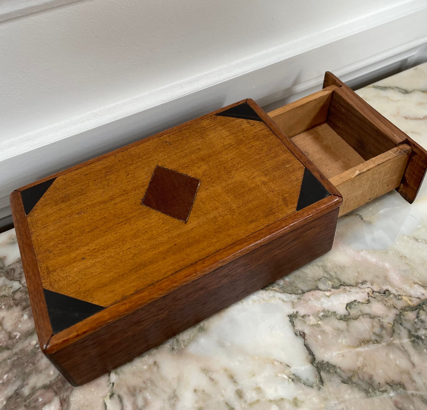 Vintage Mahogany, Walnut and Cedar Box