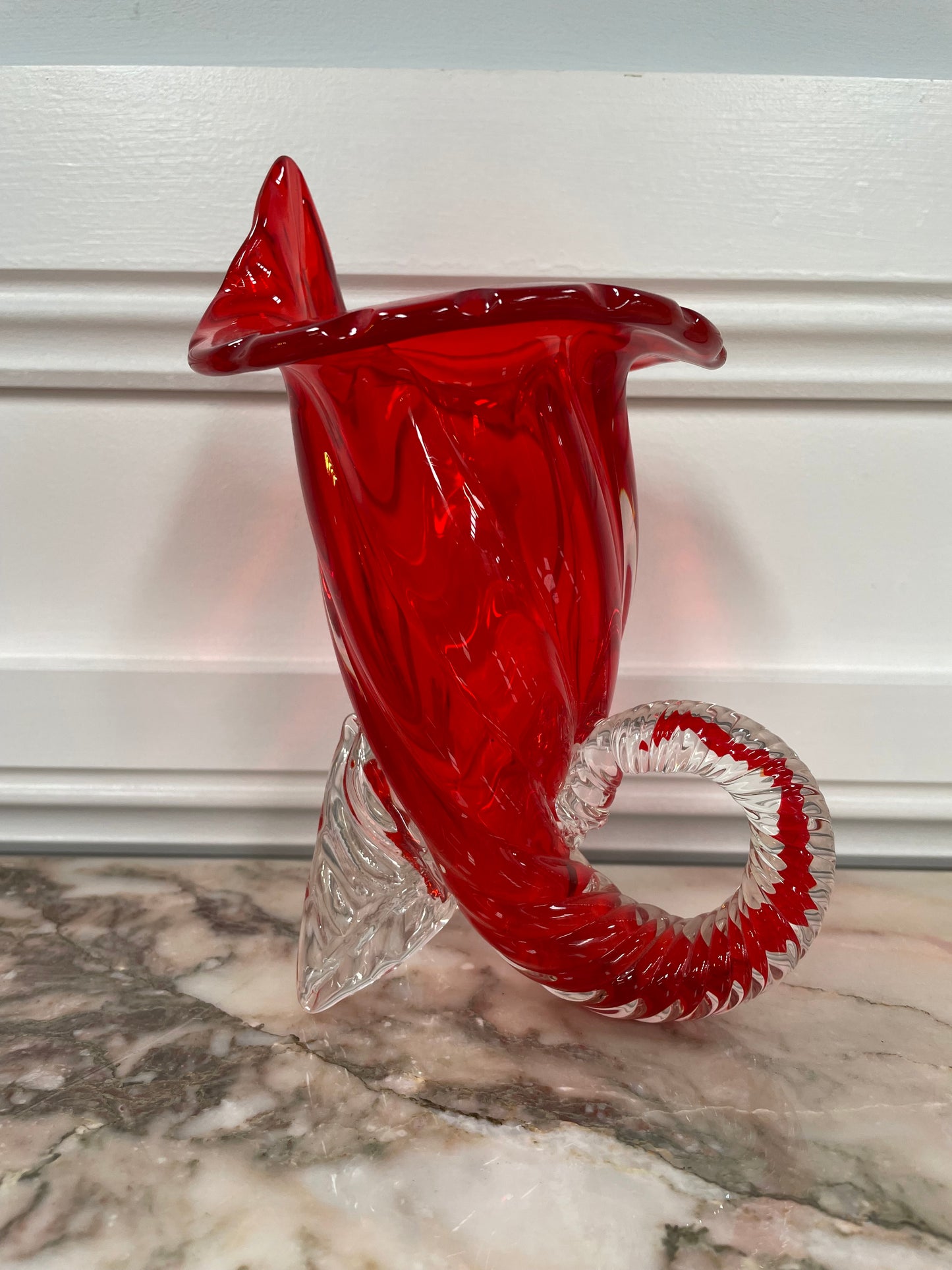 Vintage Murano Glass Cornucopia
