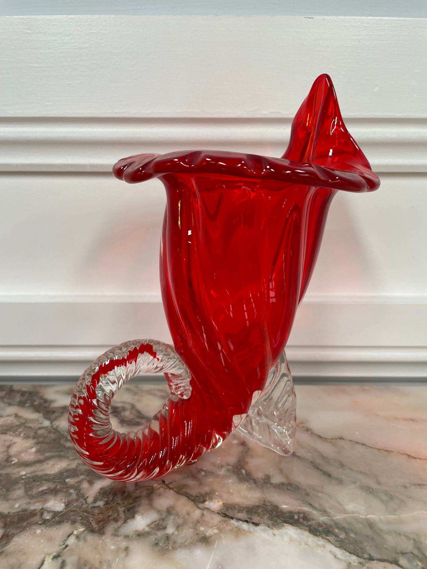Vintage Murano Glass Cornucopia
