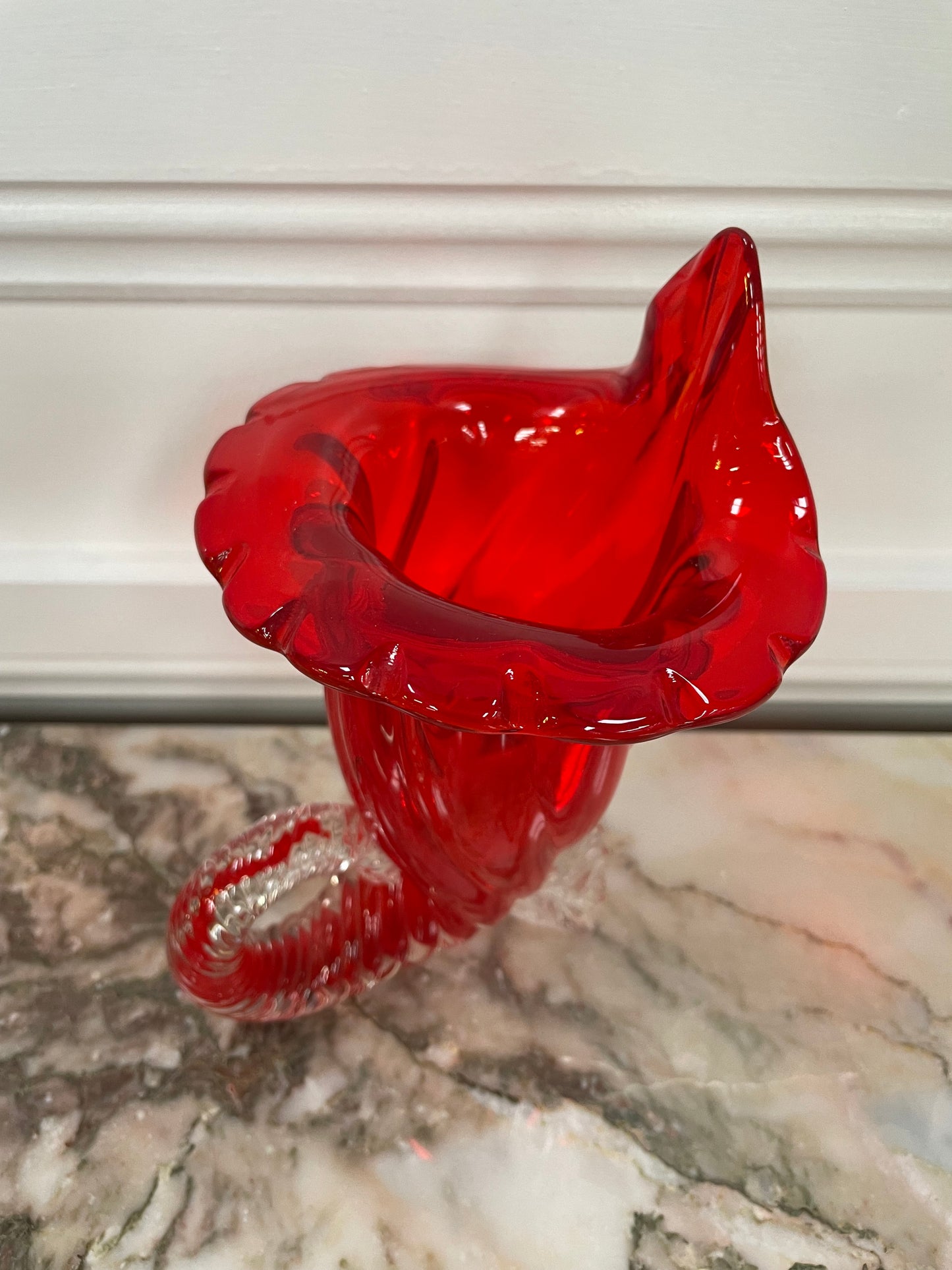 Vintage Murano Glass Cornucopia