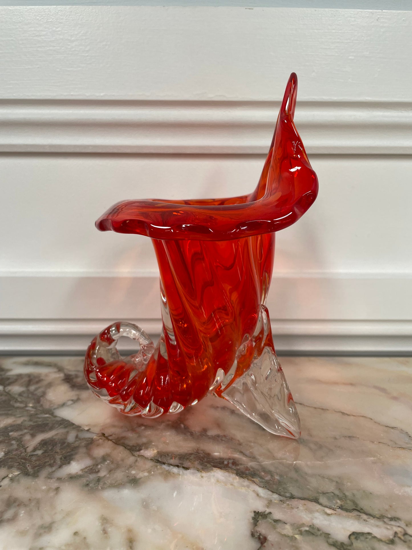Vintage Murano Glass Cornucopia