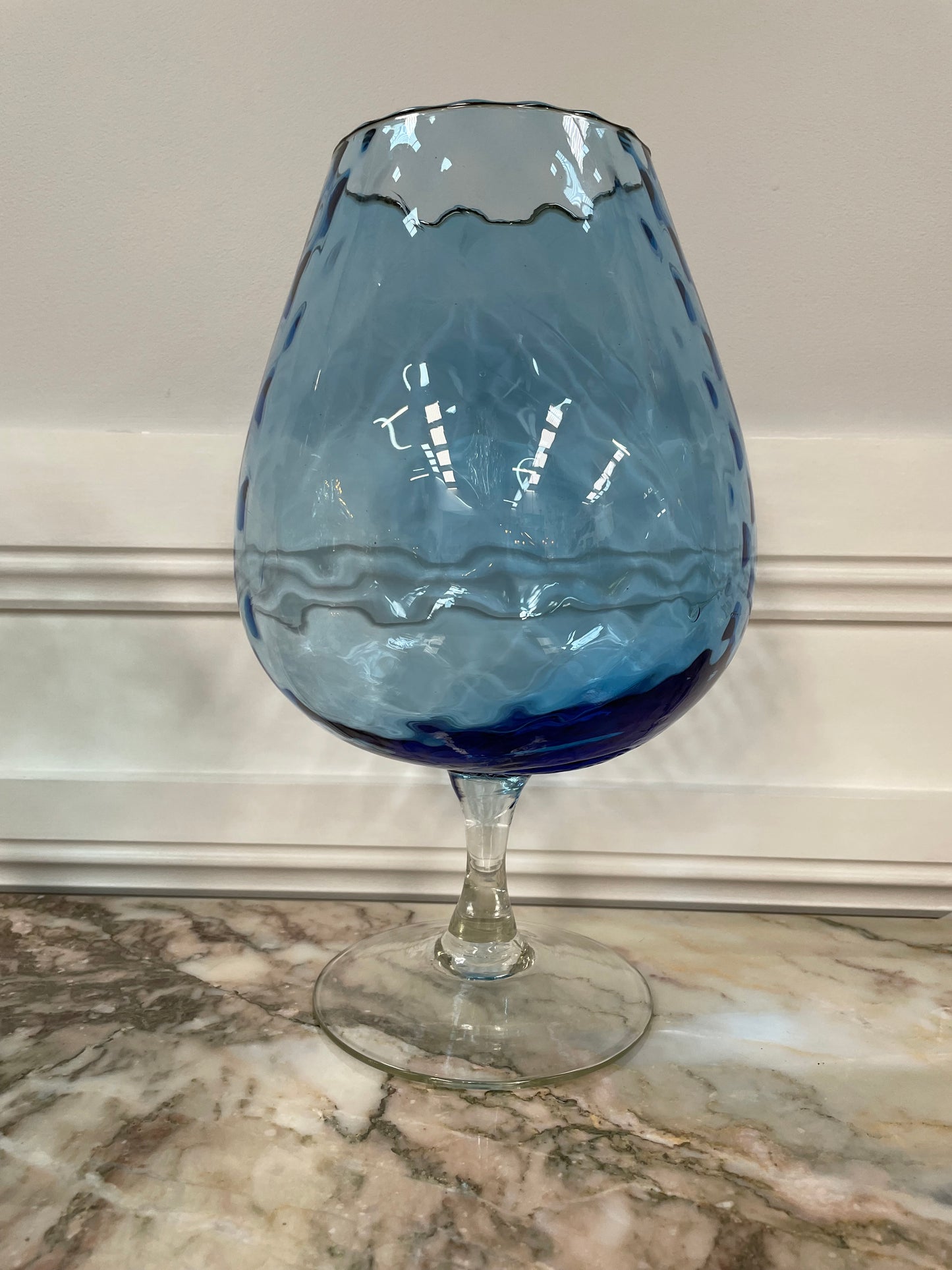 Vintage Italian Empoli Glass Bowl