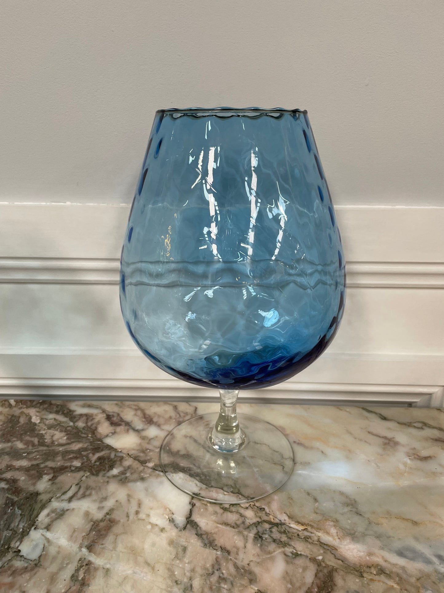 Vintage Italian Empoli Glass Bowl