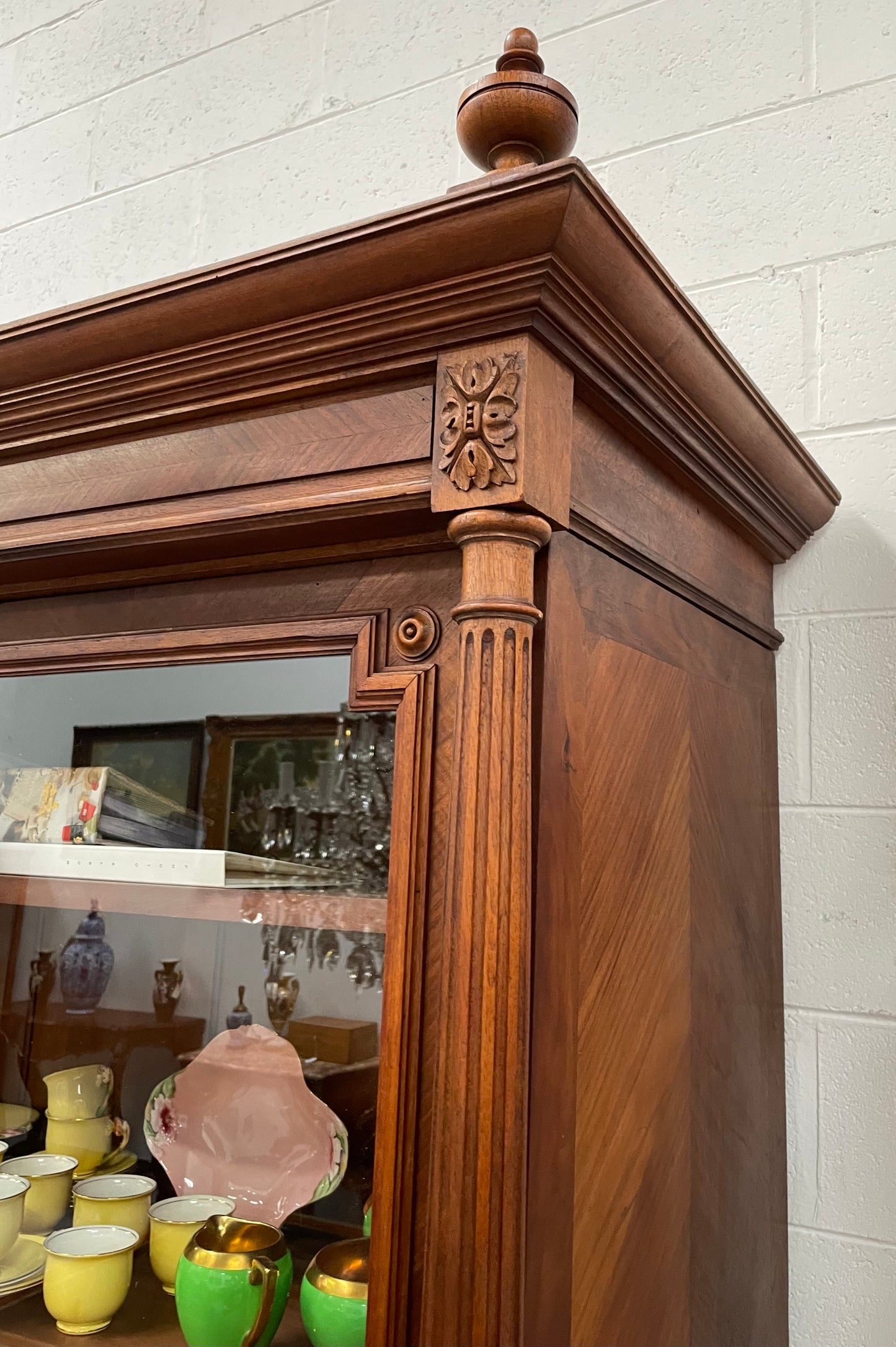 Elegant French Louis XVI Style Two Door Bookcase