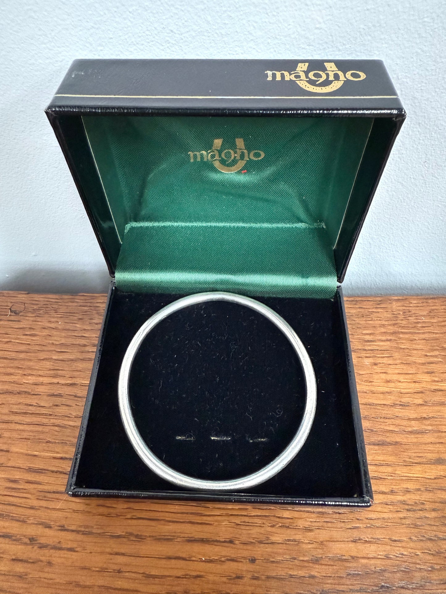 Vintage Heavy Plain Sterling Silver Bangle