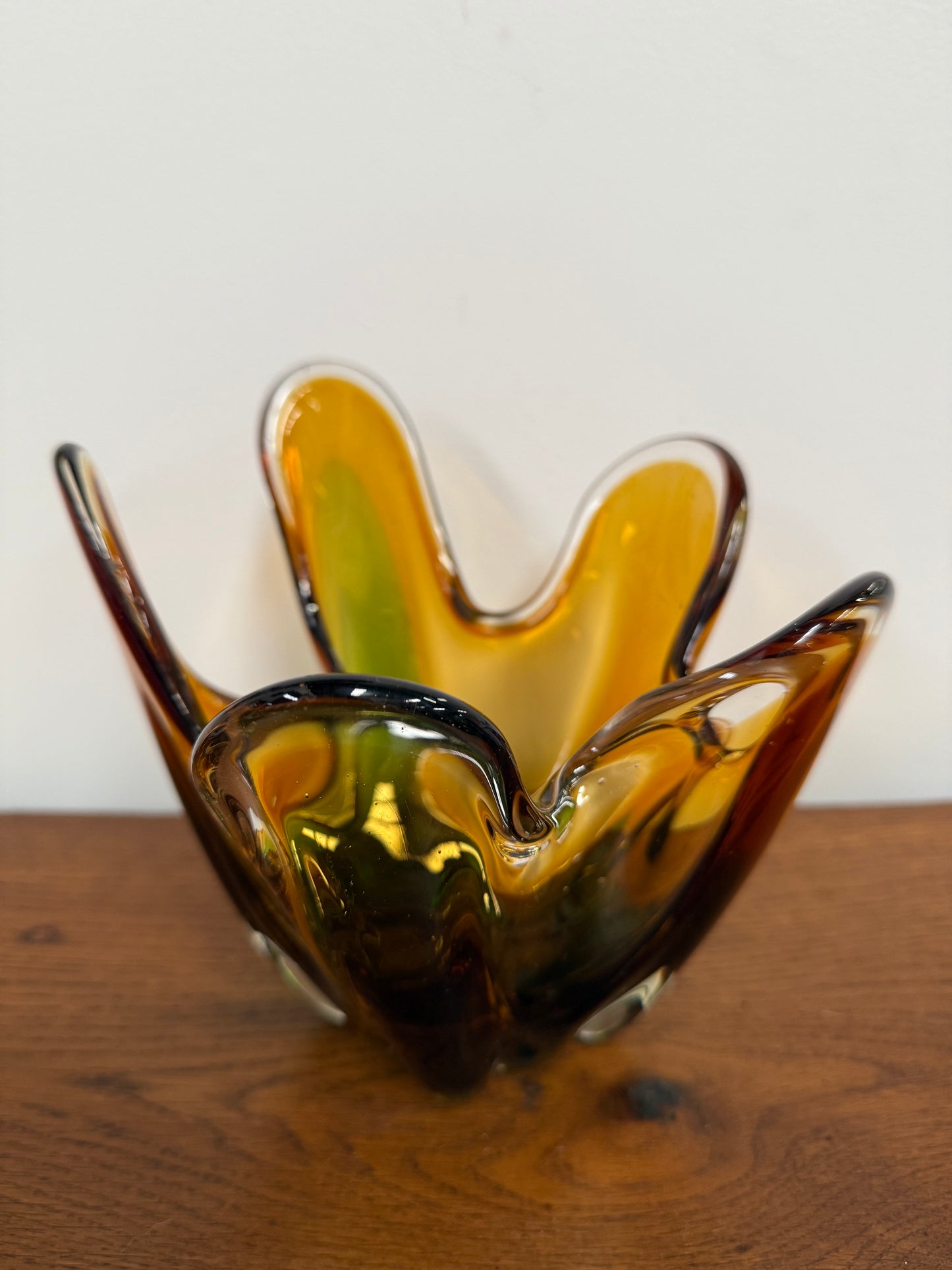 Tri-Colour Murano Finger Glass Vase