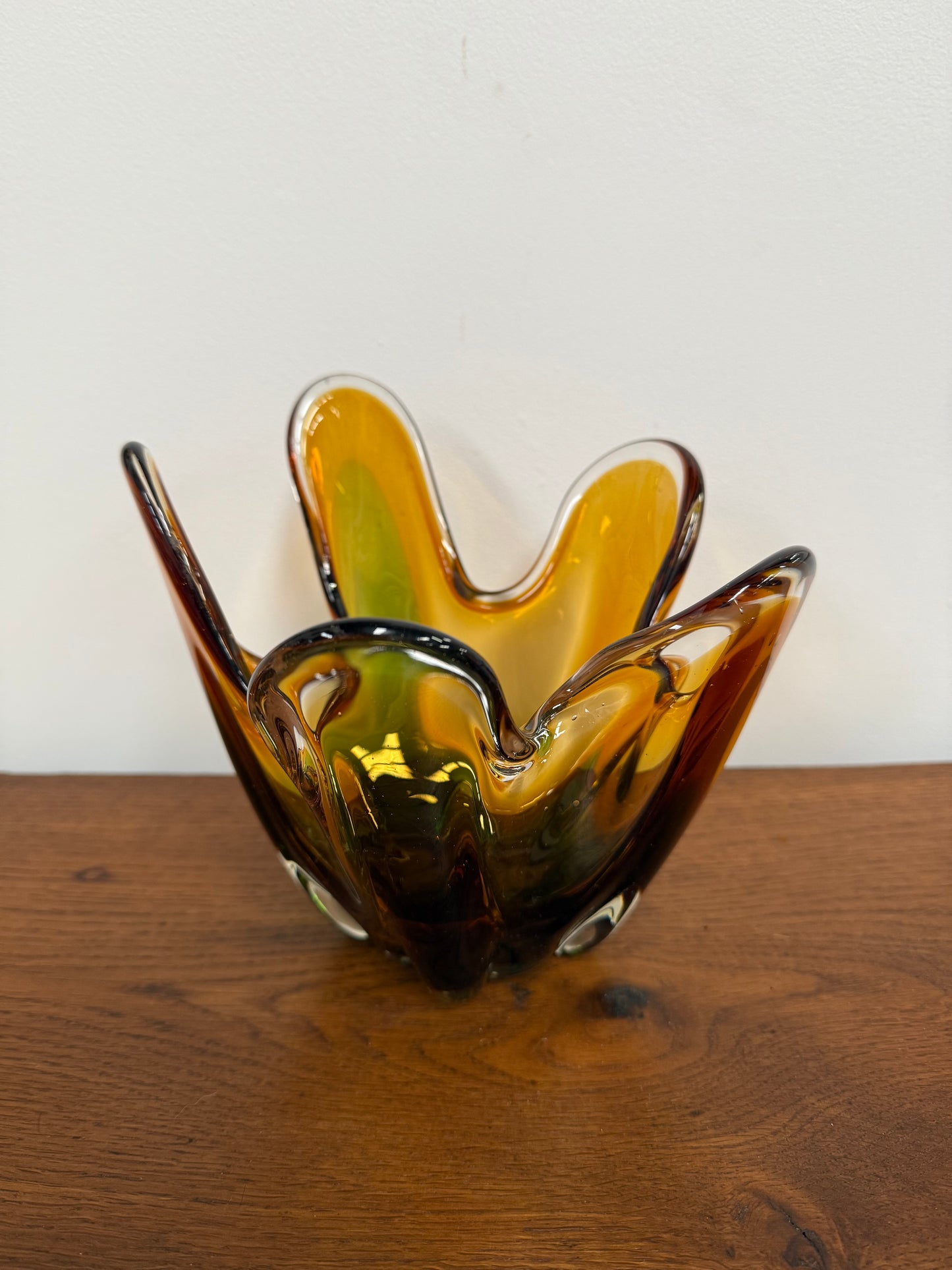 Tri-Colour Murano Finger Glass Vase