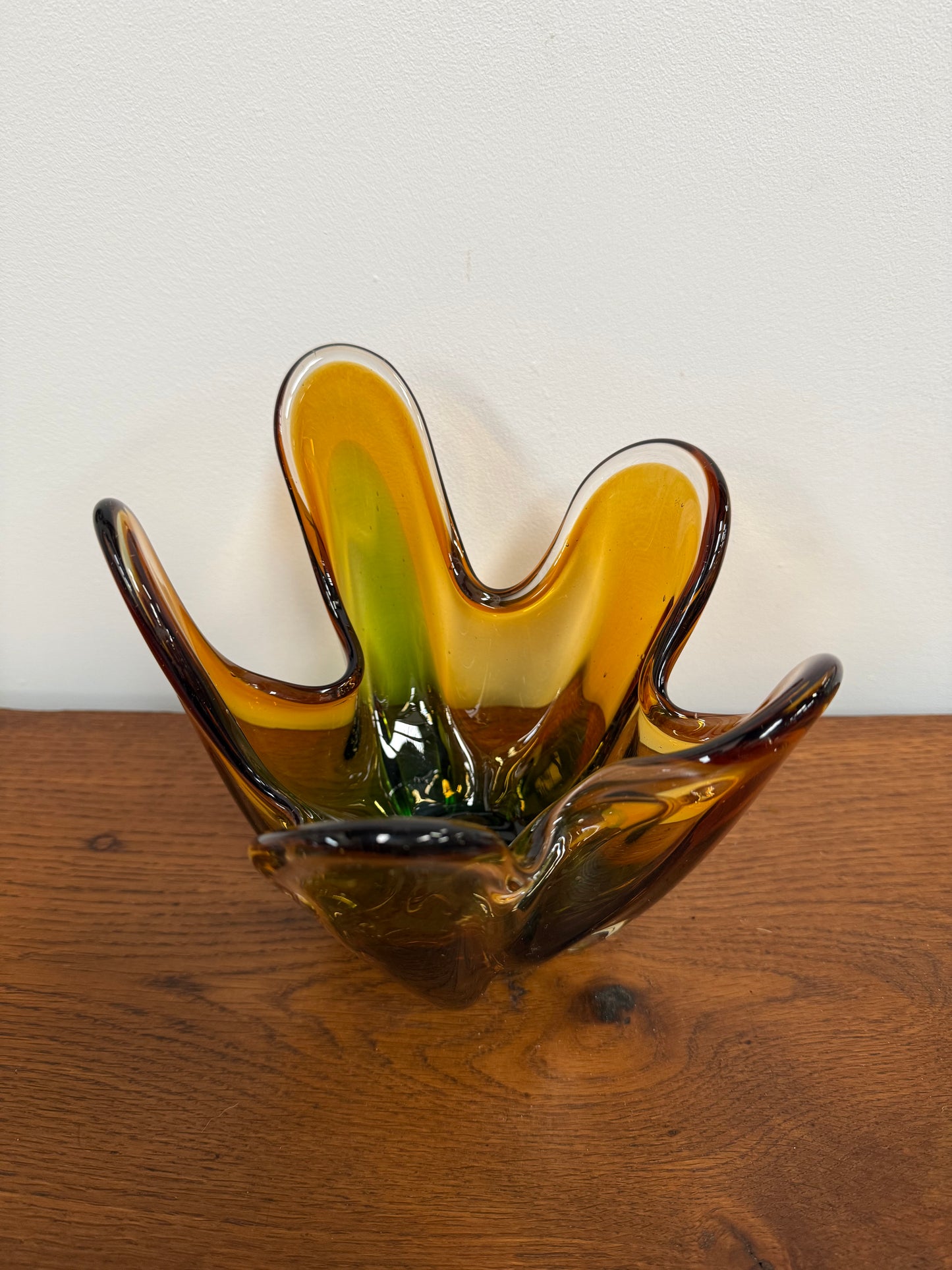 Tri-Colour Murano Finger Glass Vase