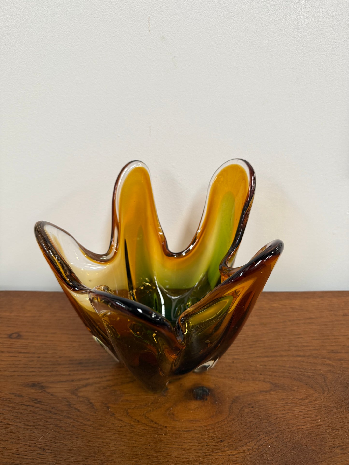 Tri-Colour Murano Finger Glass Vase