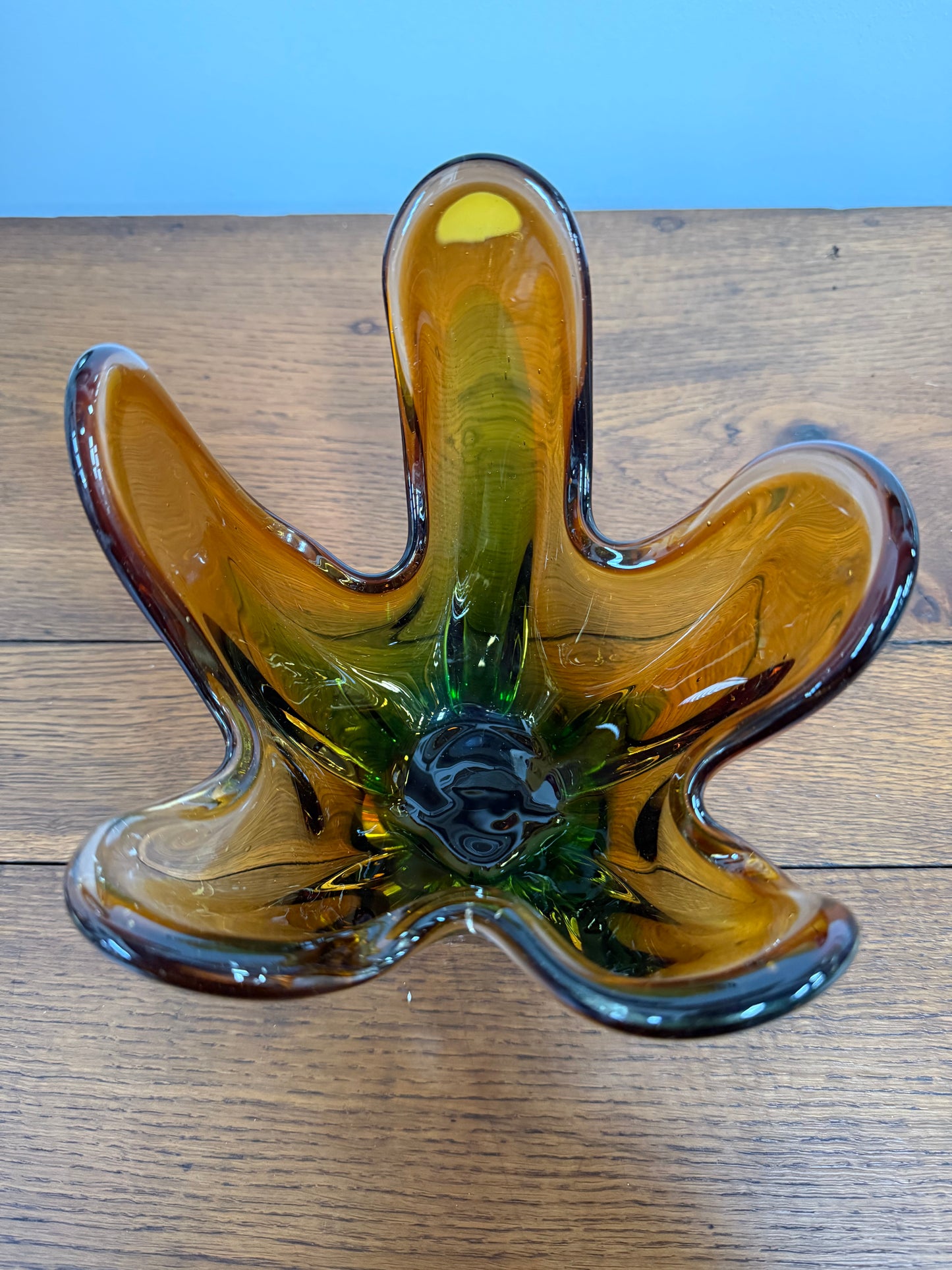 Tri-Colour Murano Finger Glass Vase